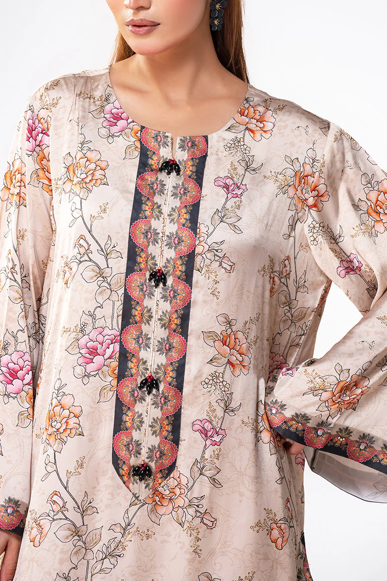 Motif Silk Printed Co-Ord Set-3978 - Image 2