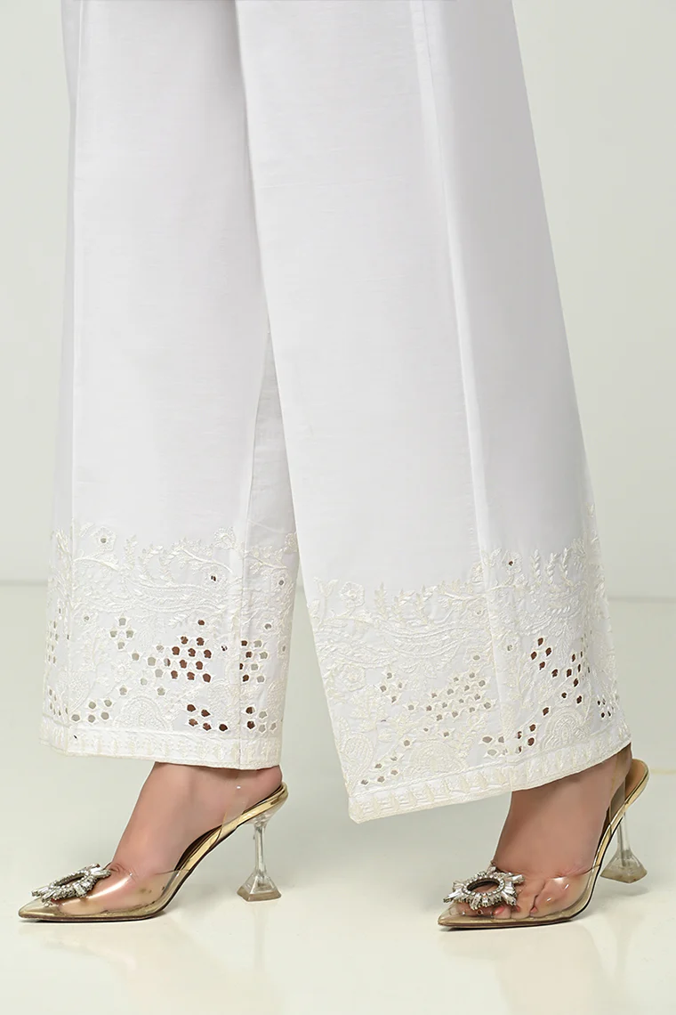 COTTON EMBROIDERED TROUSERS - Image 2