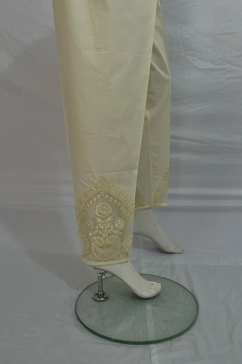 Cotton Embroidered Trouser - Image 3