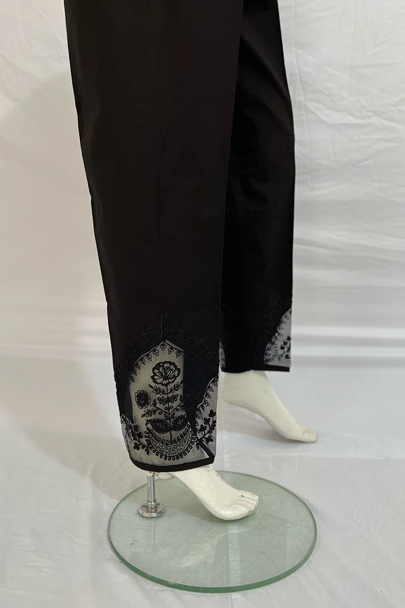 Cotton Embroidered Trouser - Image 4