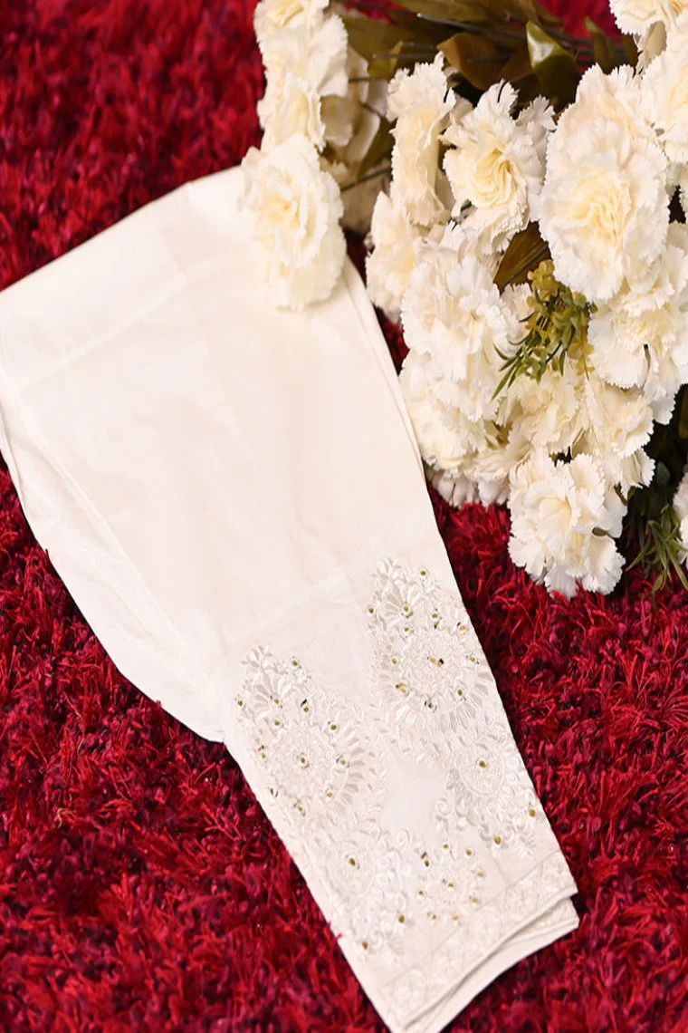 Cotton Embroidered Trousers