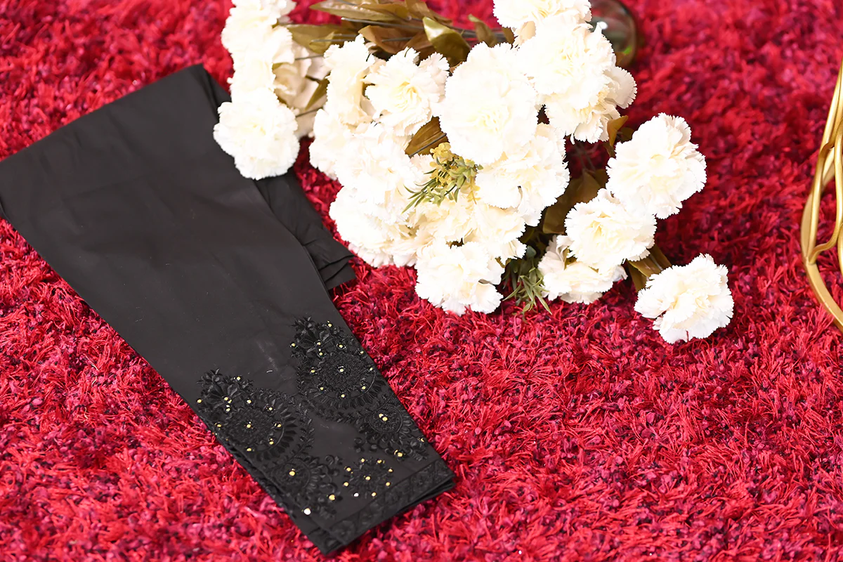 Cotton Embroidered Trousers - Image 2
