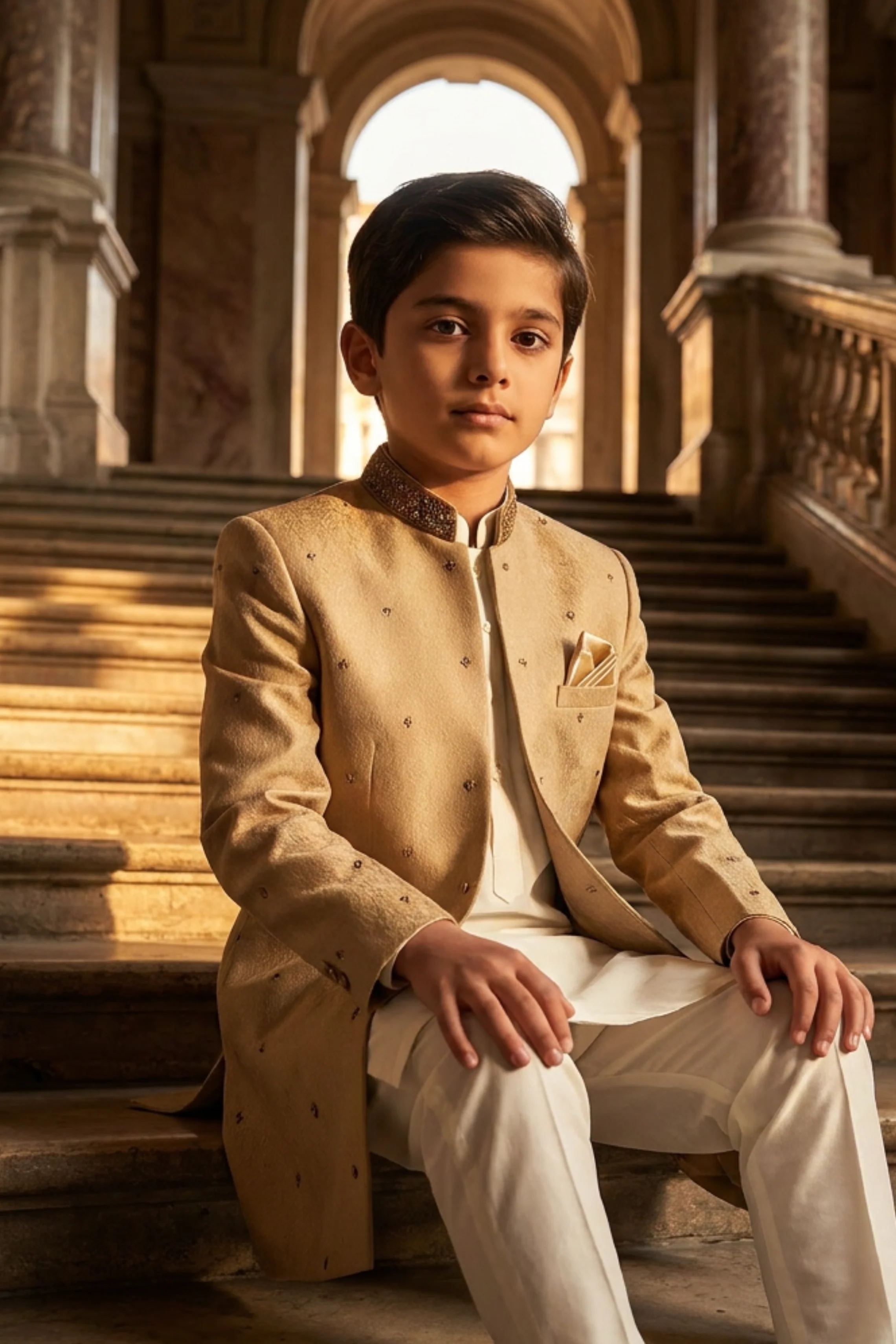 Motif Boys Sherwani Suit-1169 - Image 4