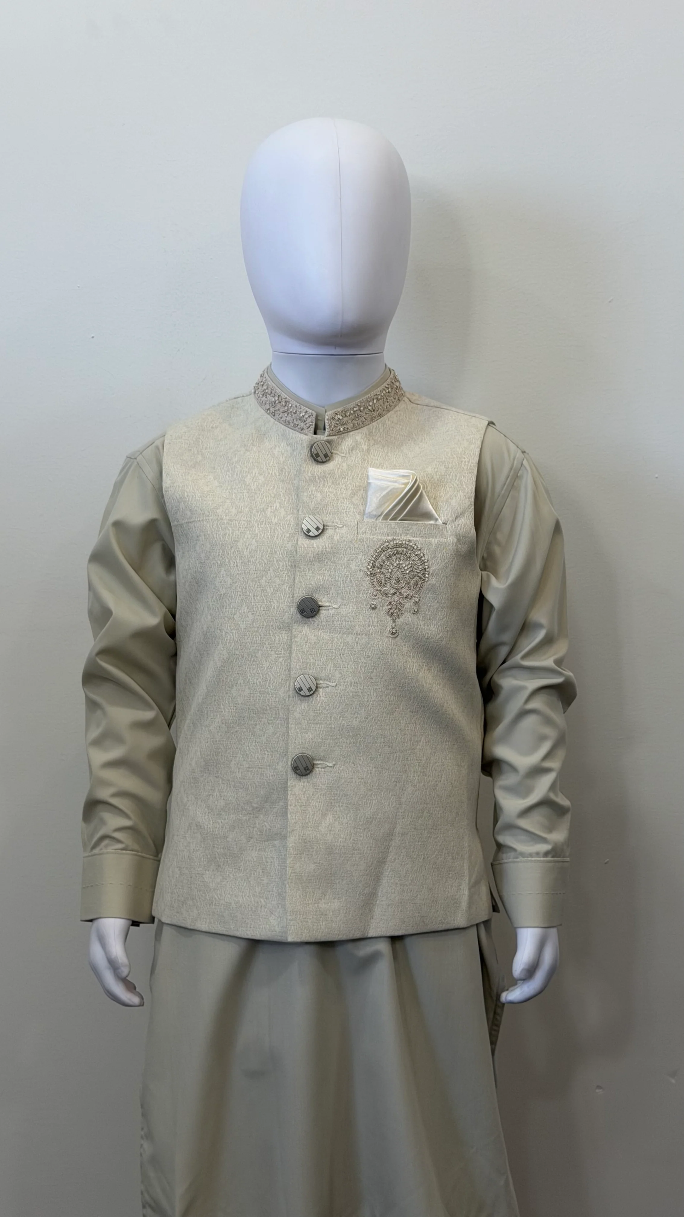 Motif Boys Waistcoat Suit-3425 - Image 4