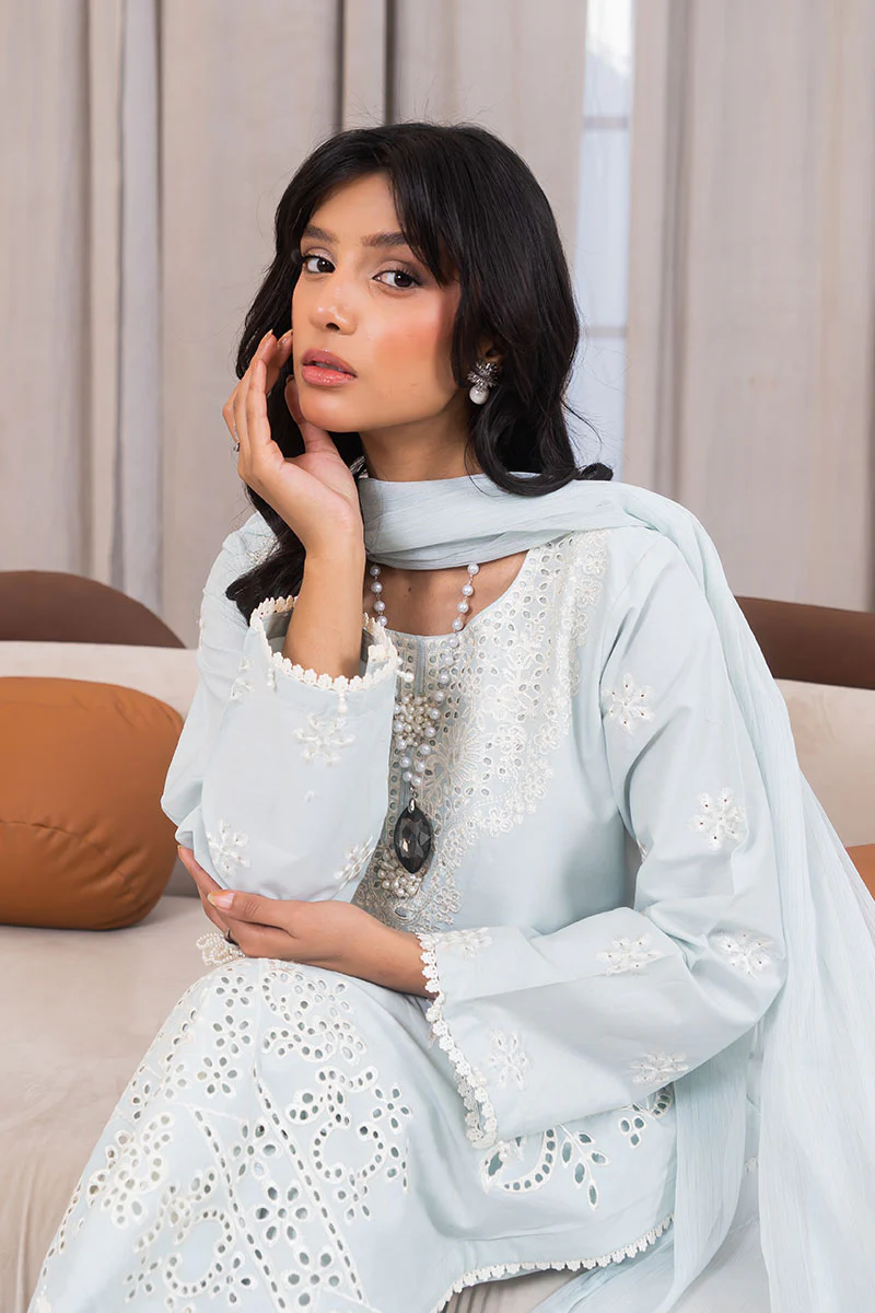 Motif Cambric Embroidered Suit-3787 - Image 3