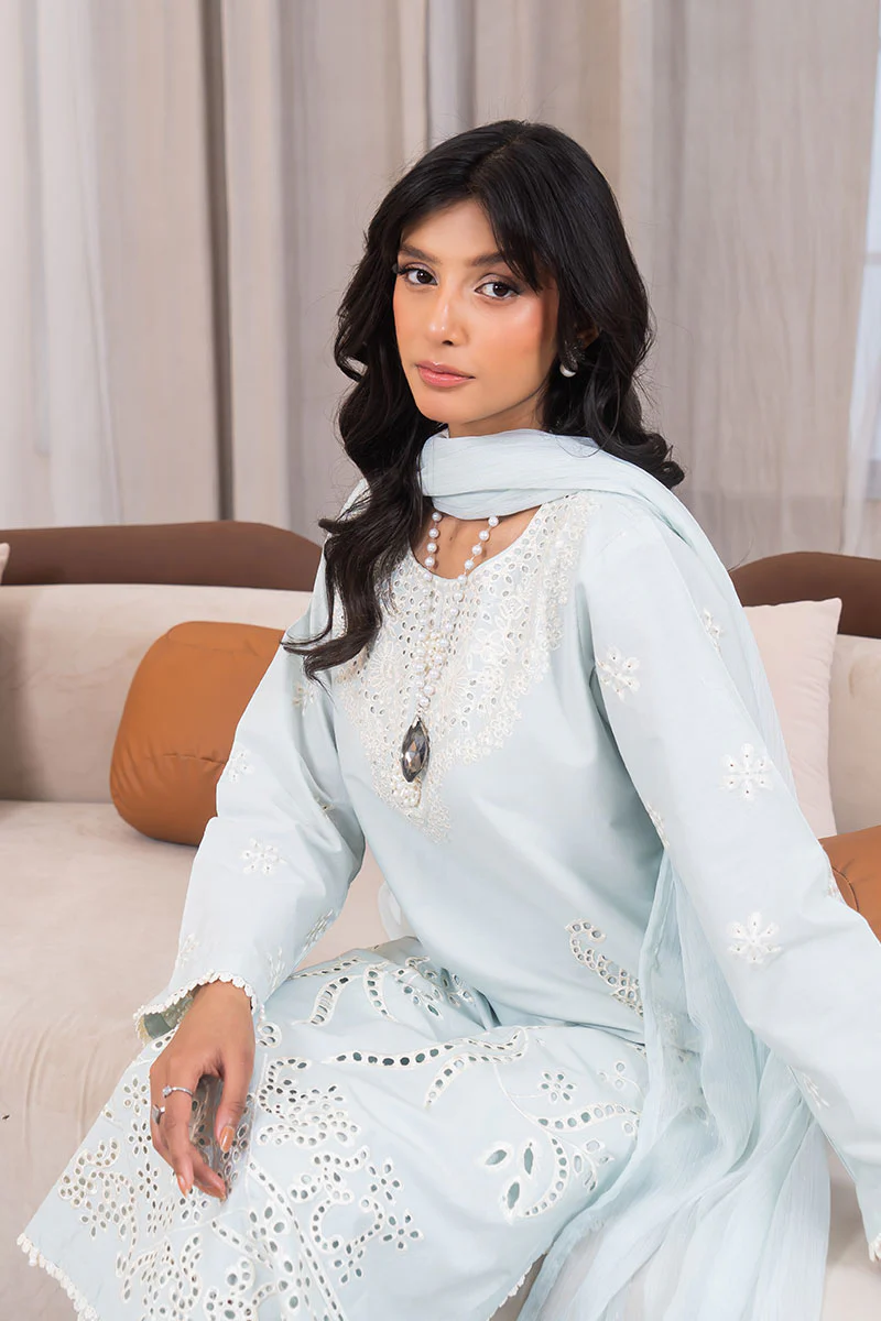 Motif Cambric Embroidered Suit-3787 - Image 4