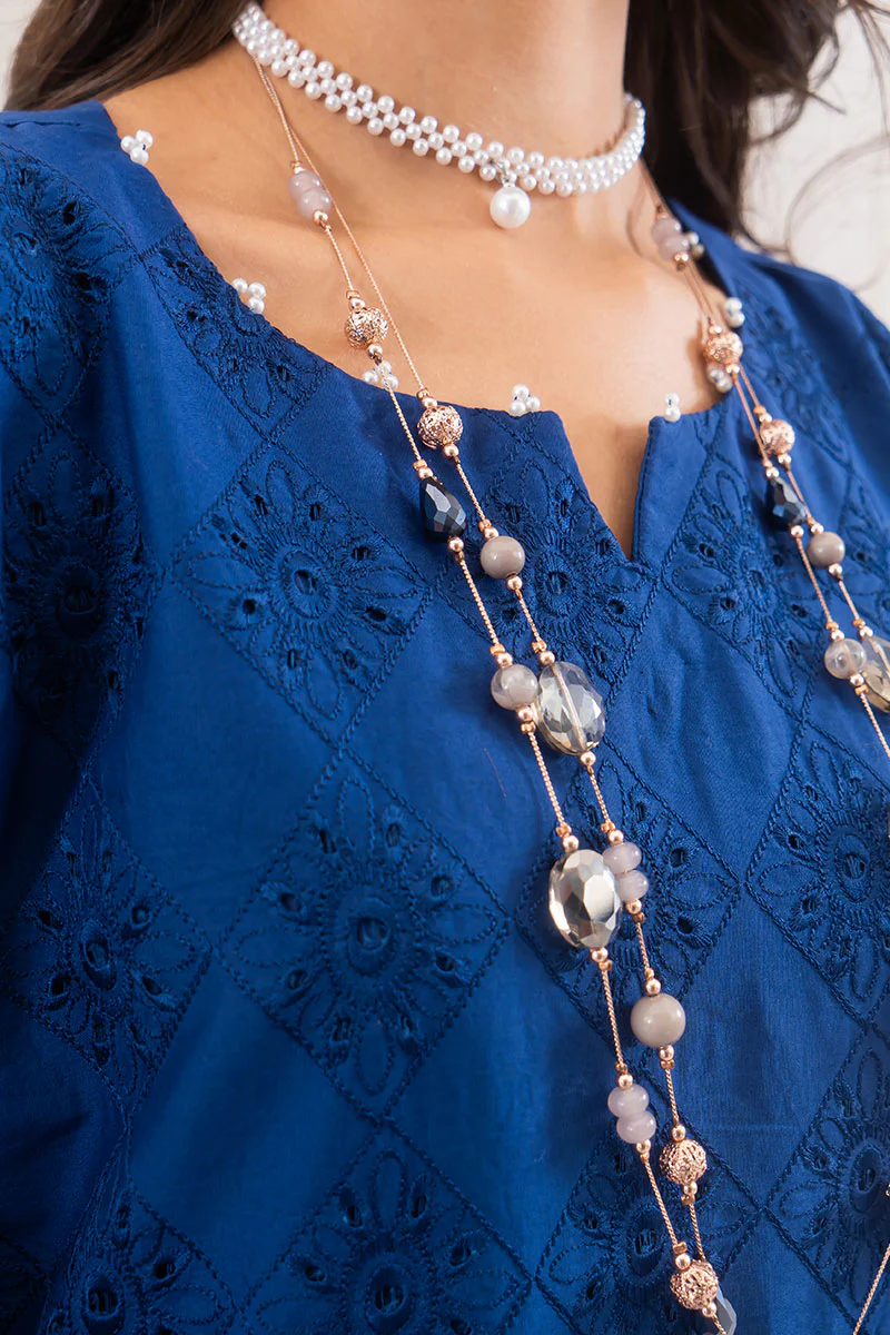 Motif Cambric Embroidered Suit-3788 - Image 5