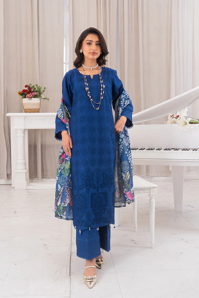 Motif Cambric Embroidered Suit-3788 - Image 8