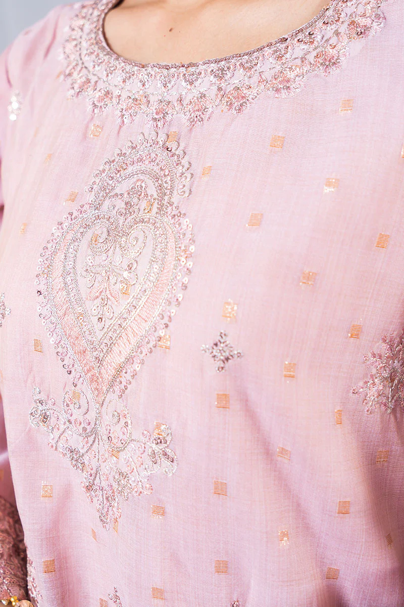 Motif Cambric Embroidered Suit-3810 - Image 5