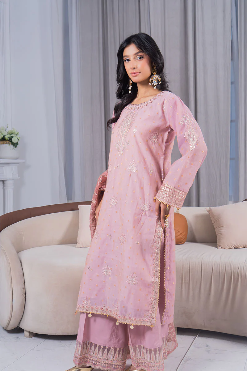 Motif Cambric Embroidered Suit-3810 - Image 6