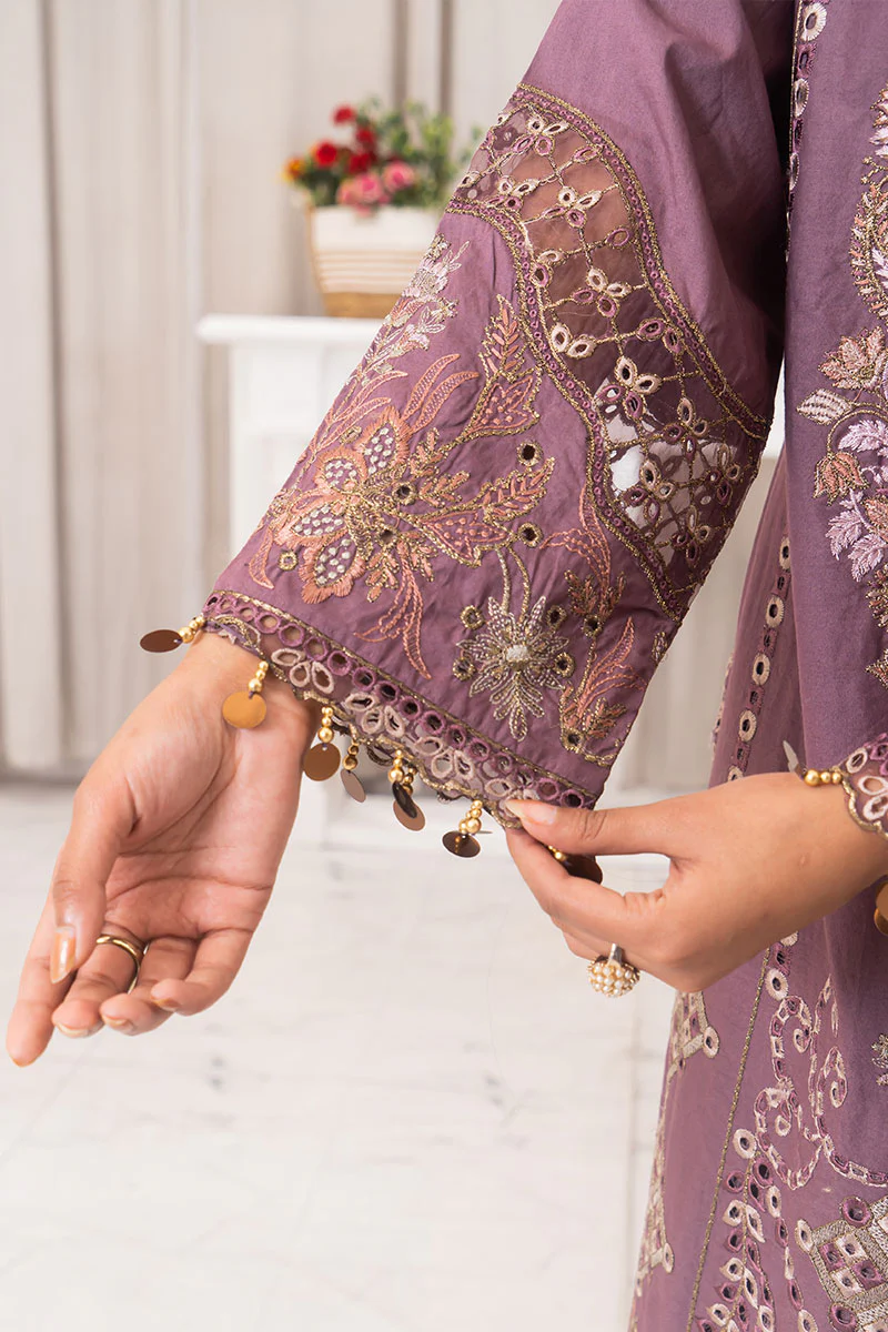 Motif Cambric Embroidered Suit-3823 - Image 7