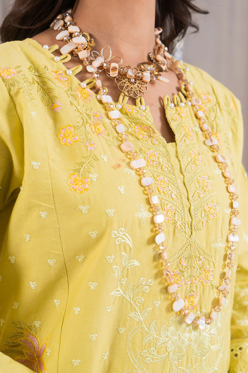 Motif Cambric Embroidered Suit-3865 - Image 7