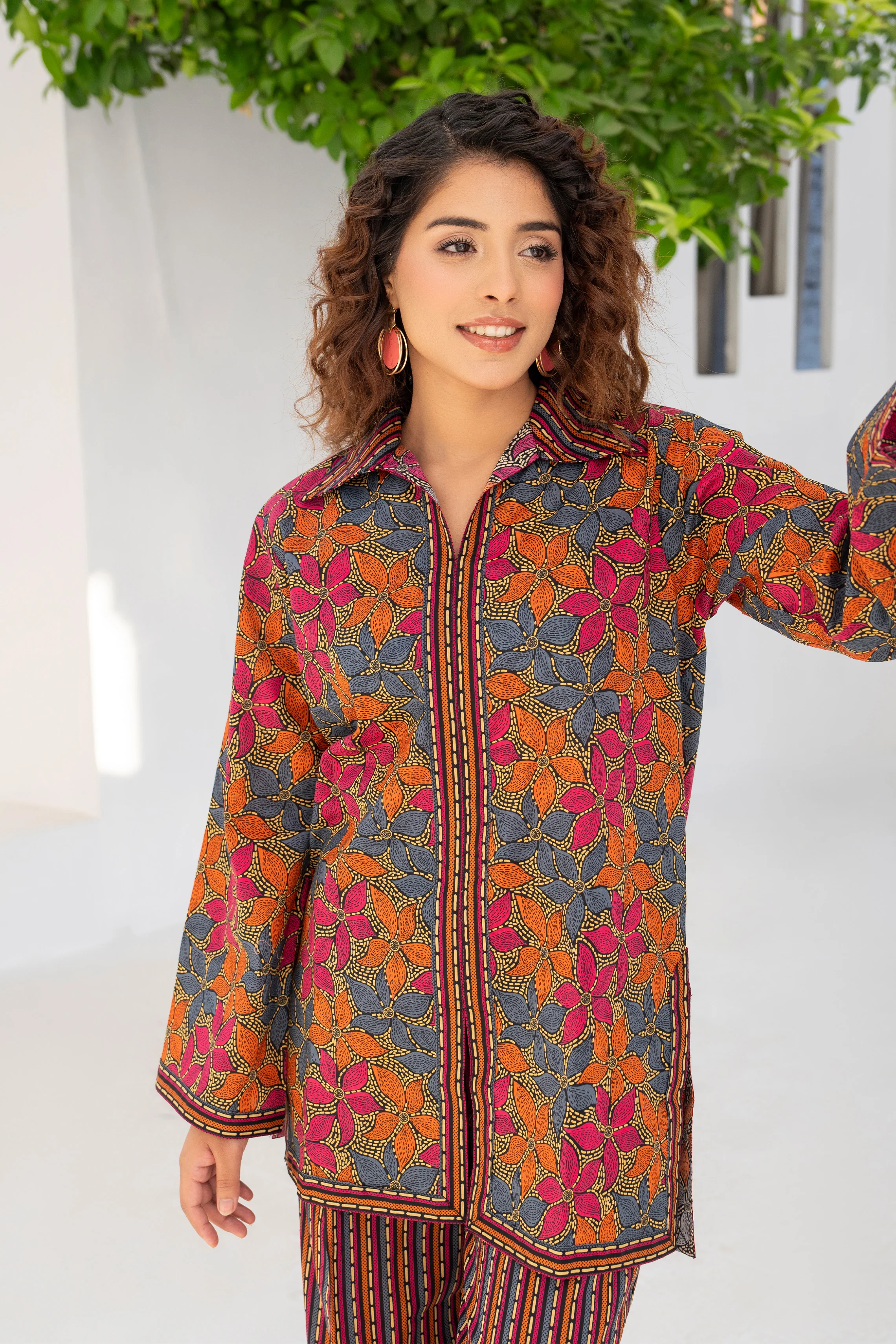 Motif Cambric Printed Co-ord Set-007 - Image 5