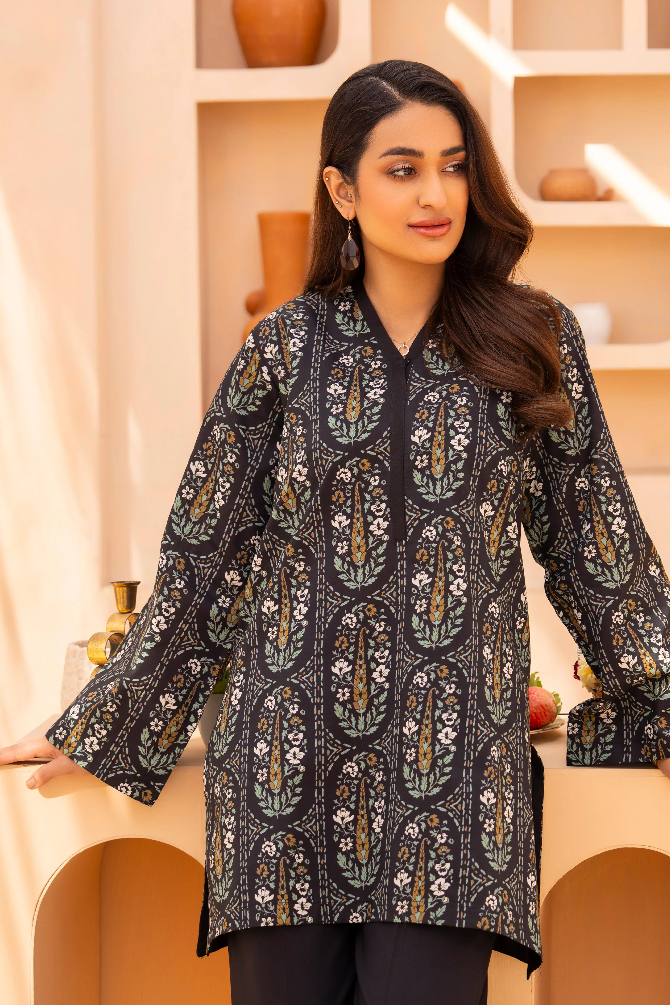 Motif Cambric Printed Co-ord Set-016 - Image 4