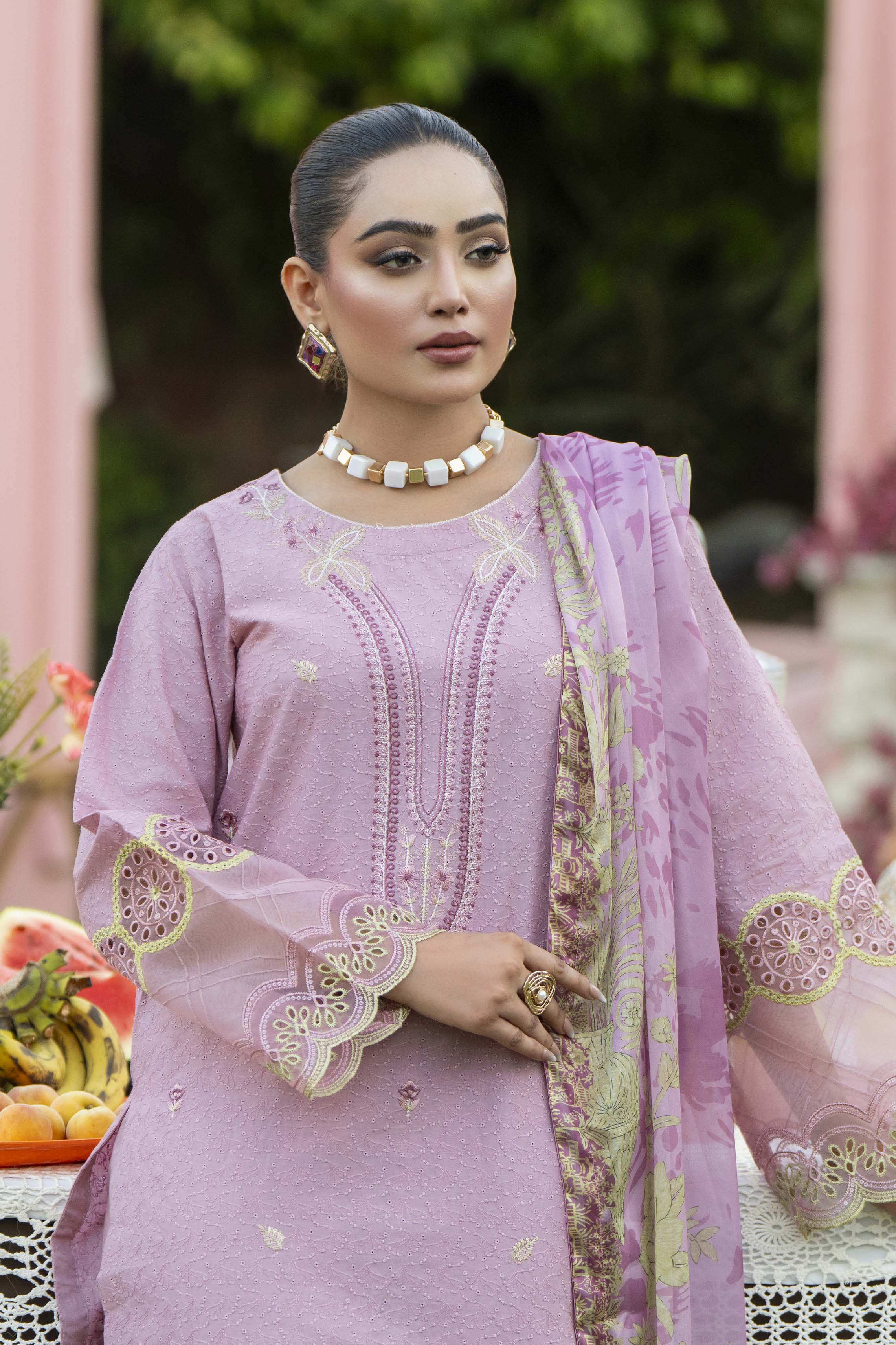 Motif Chikankari Embroidered Suit-219 - Image 6