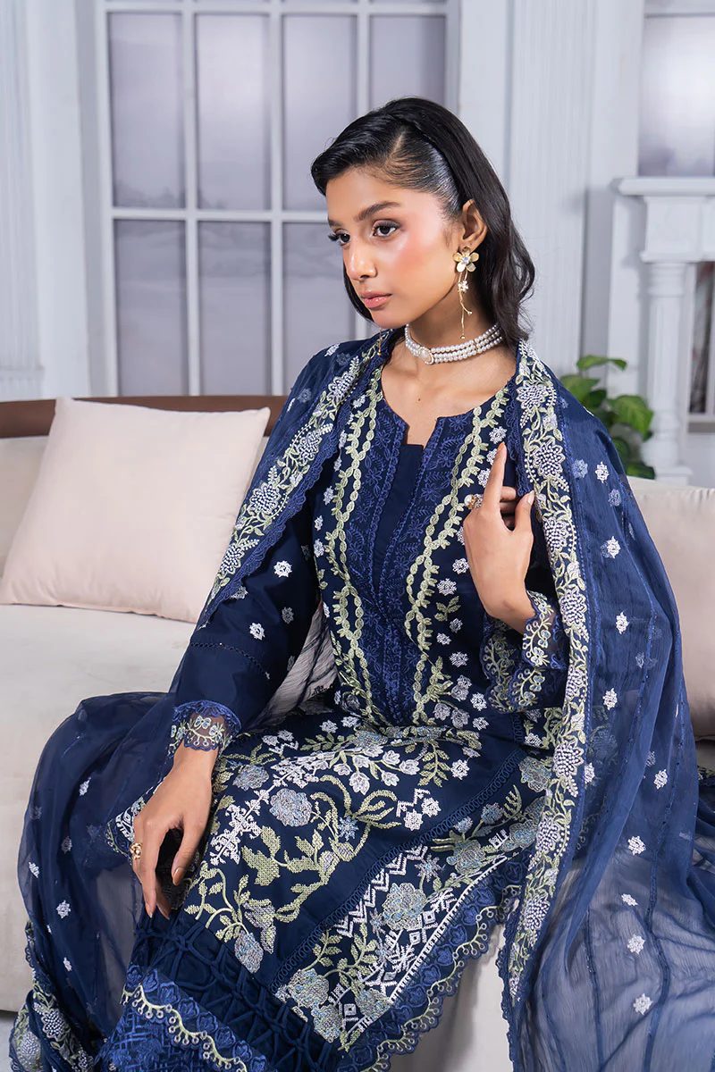 Motif Cotton Embroidered Suit-3737 - Image 3