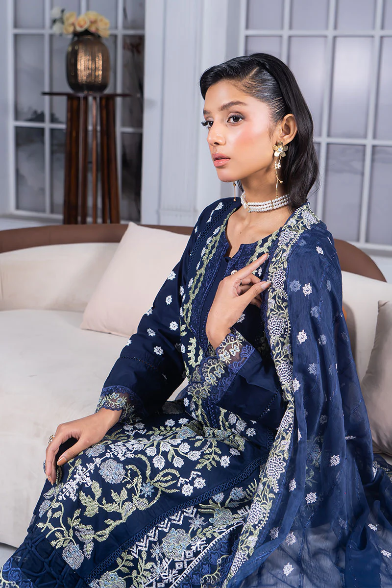 Motif Cotton Embroidered Suit-3737 - Image 4