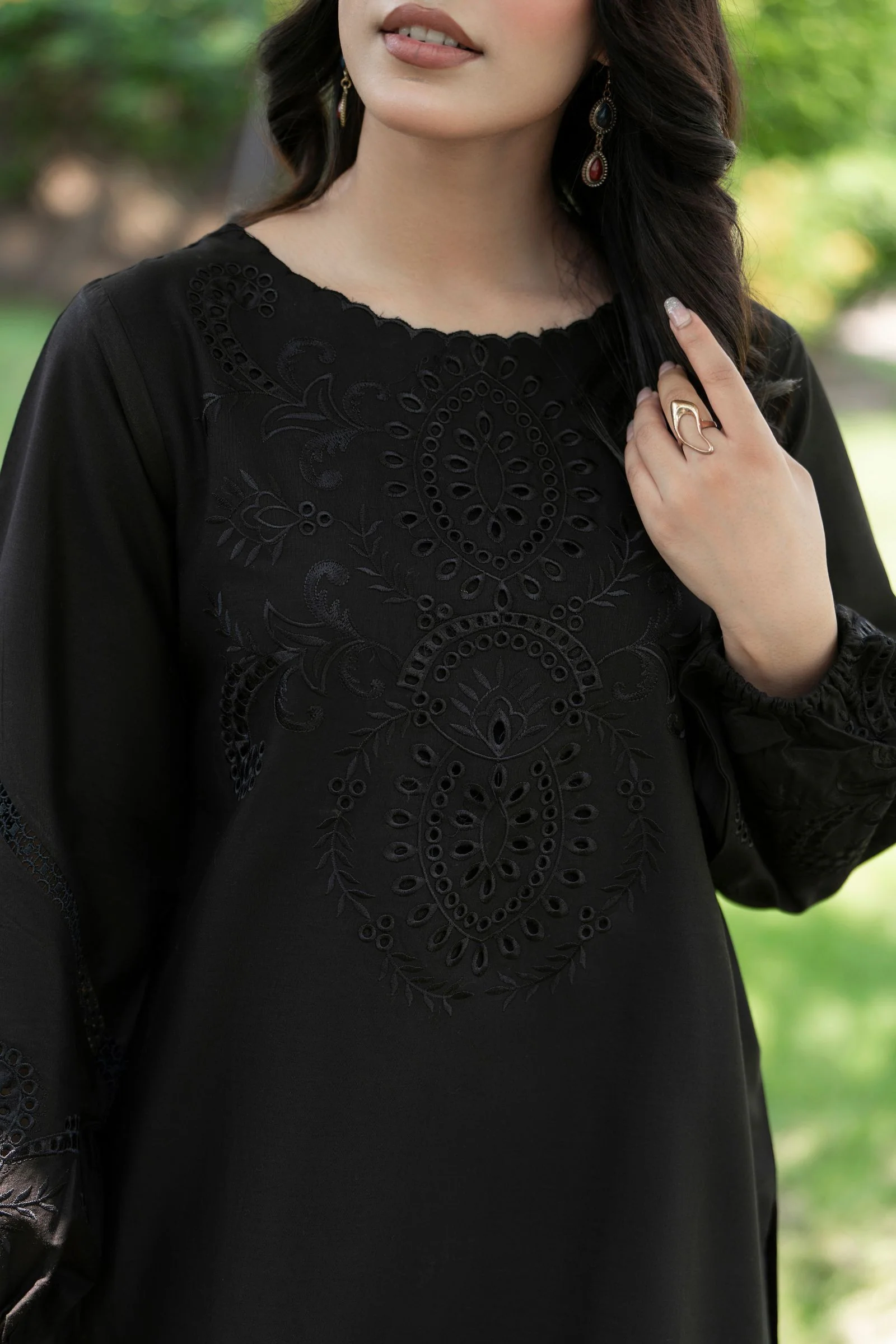 Motif Cotton Embroidered Suit-002 - Image 2
