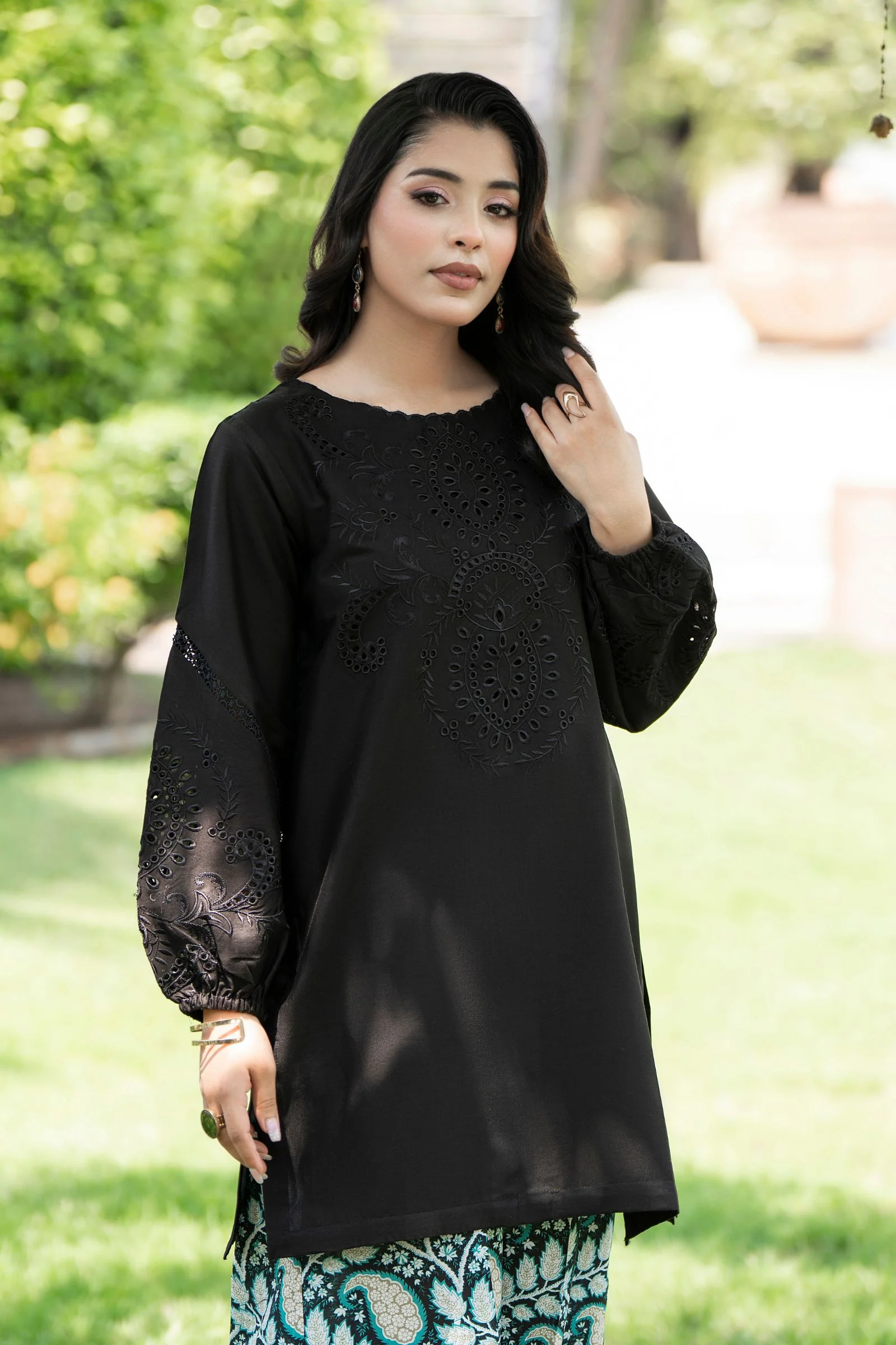Motif Cotton Embroidered Suit-002 - Image 5
