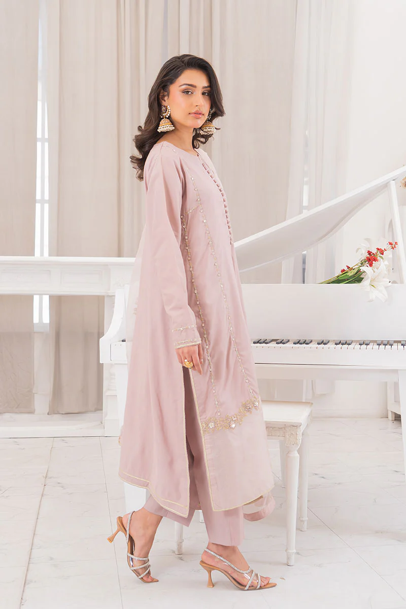 Motif Cotton Silk Embroidered Suit-012 - Image 6
