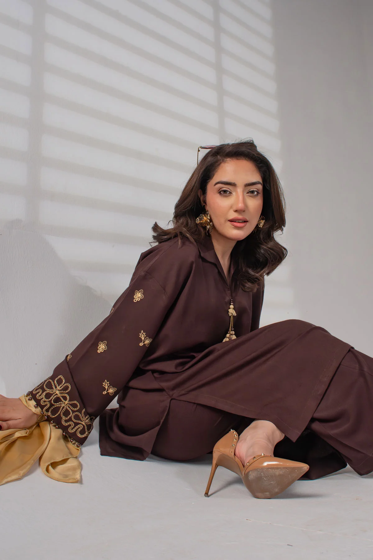 Motif Embroidered Marina Suit-3943 - Image 6