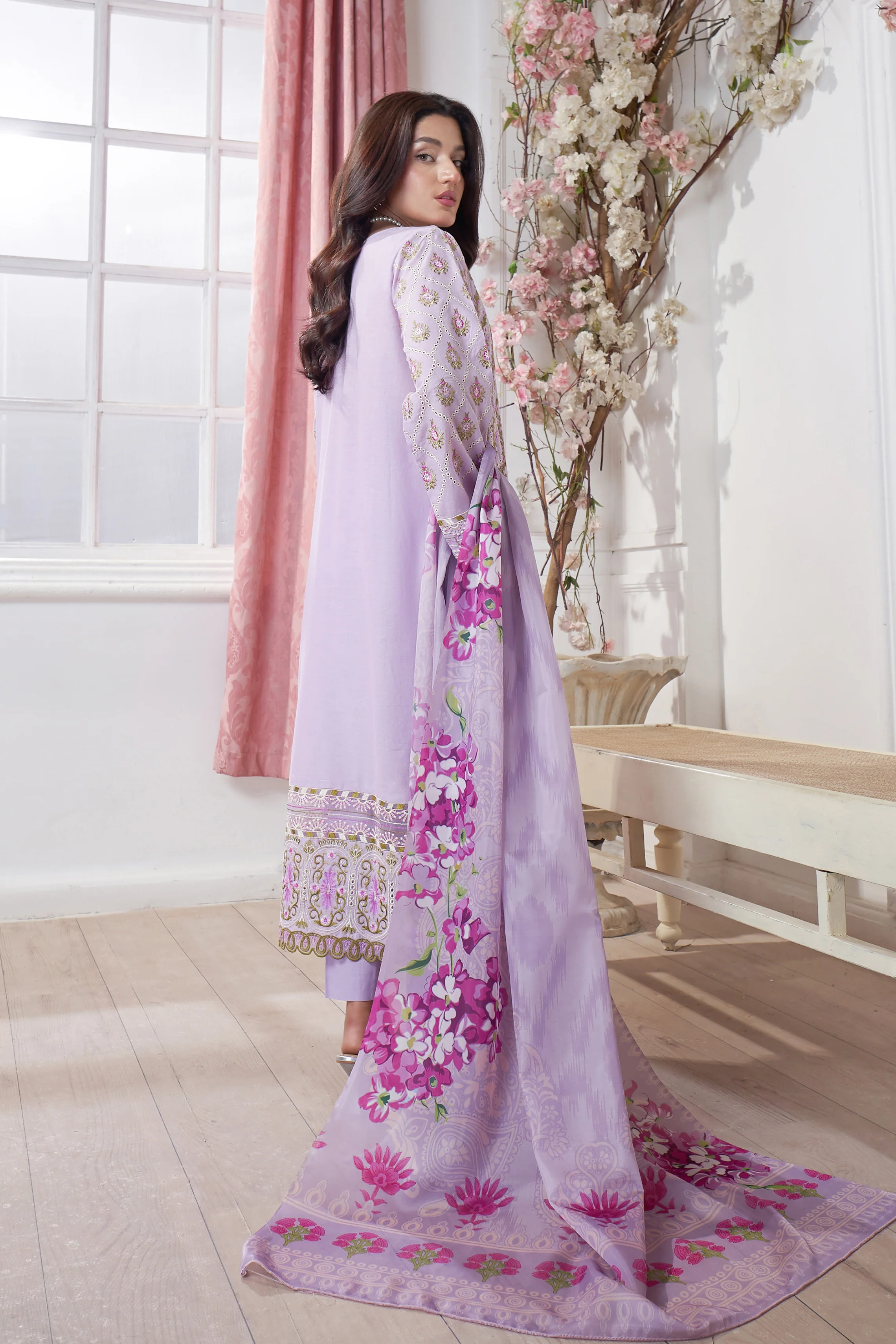 Motif Embroidered Suit-106 - Image 9
