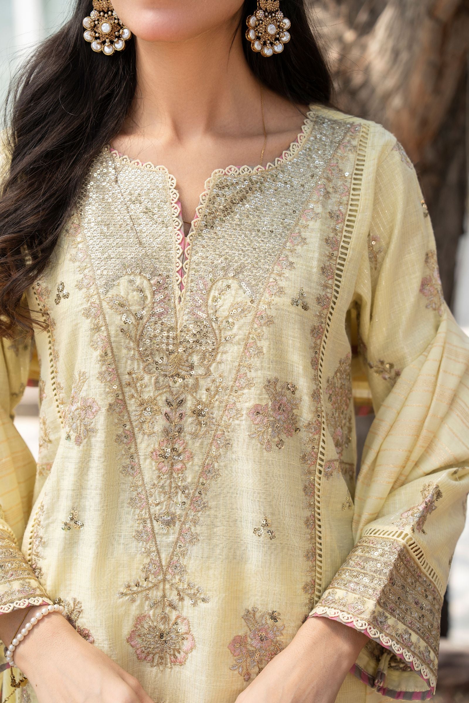Motif Embroidered Suit-4113 - Image 2