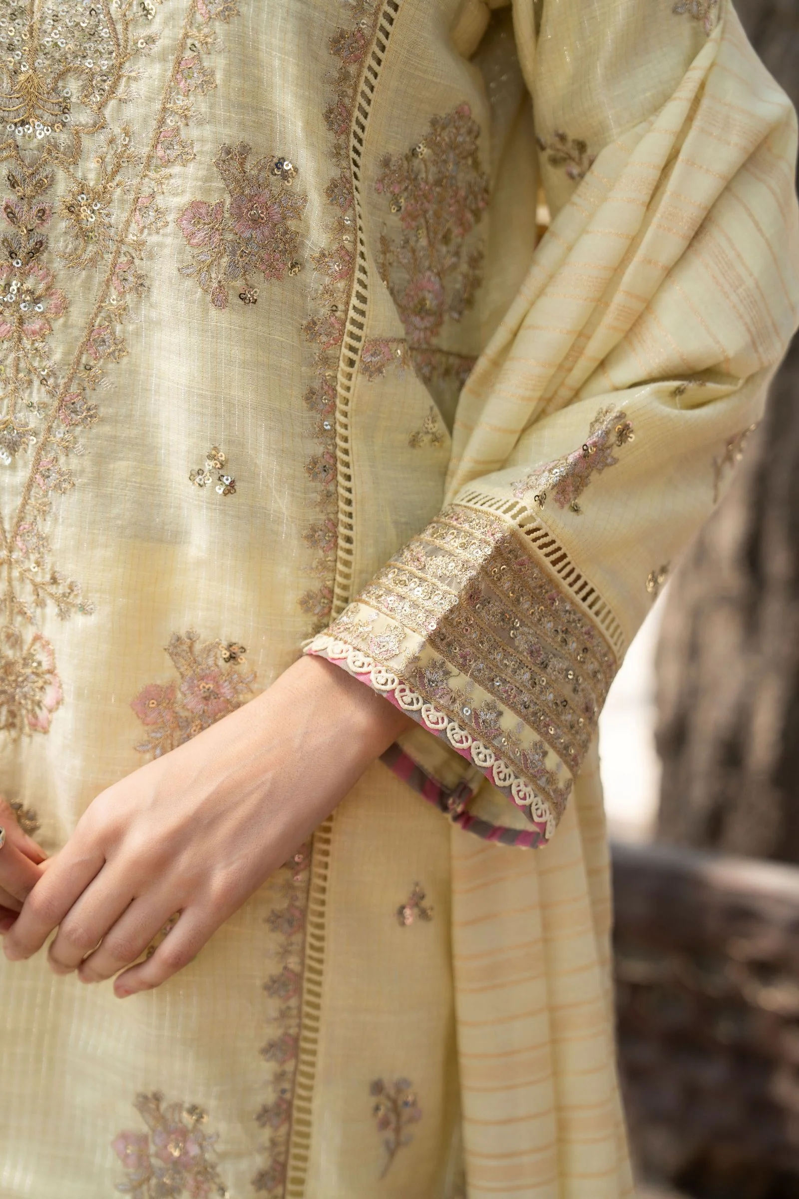 Motif Embroidered Suit-4113 - Image 6
