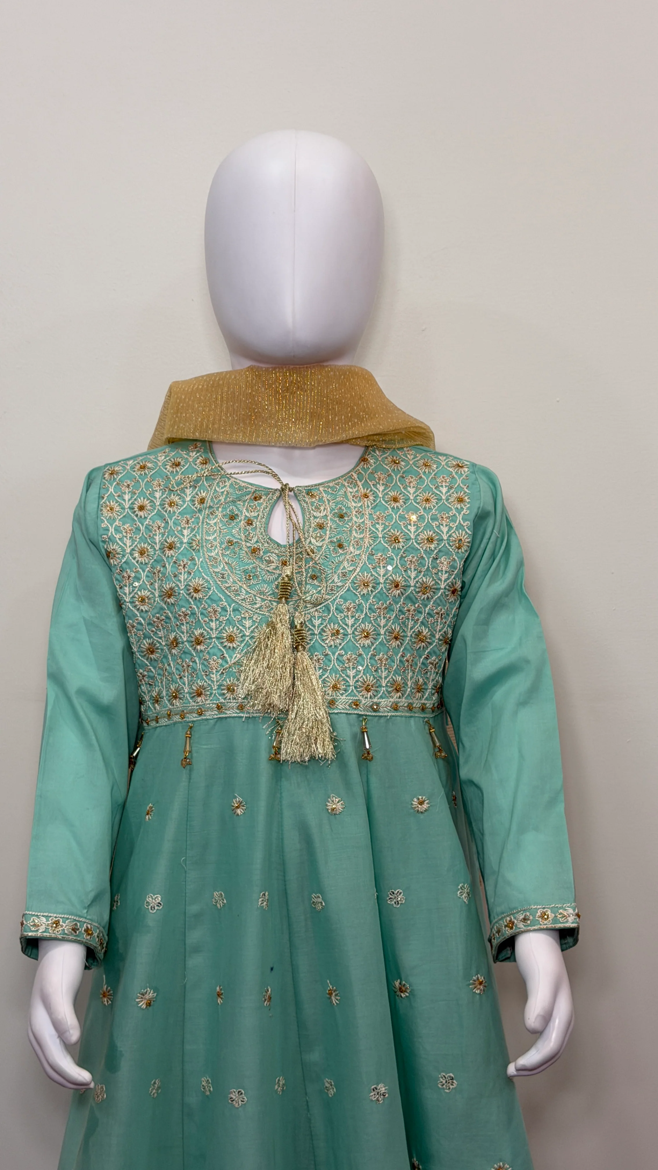 Motif Girls Cotton Embroidered Suit-26407 - Image 3