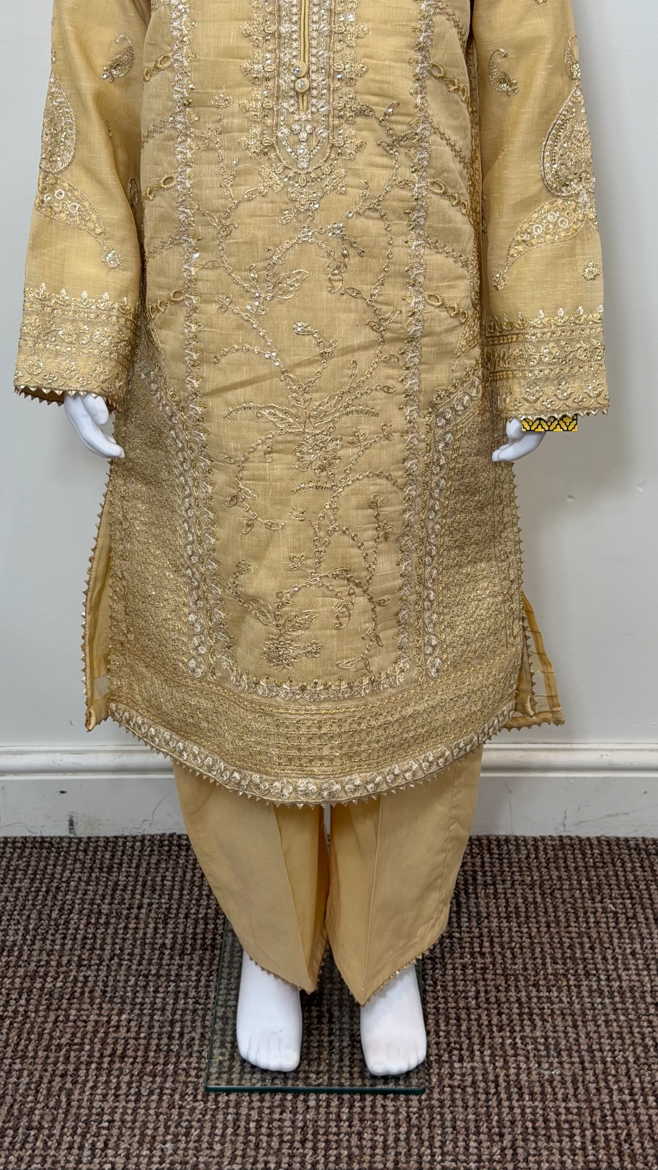 Motif Girls Cotton Embroidered Suit-701 - Image 4