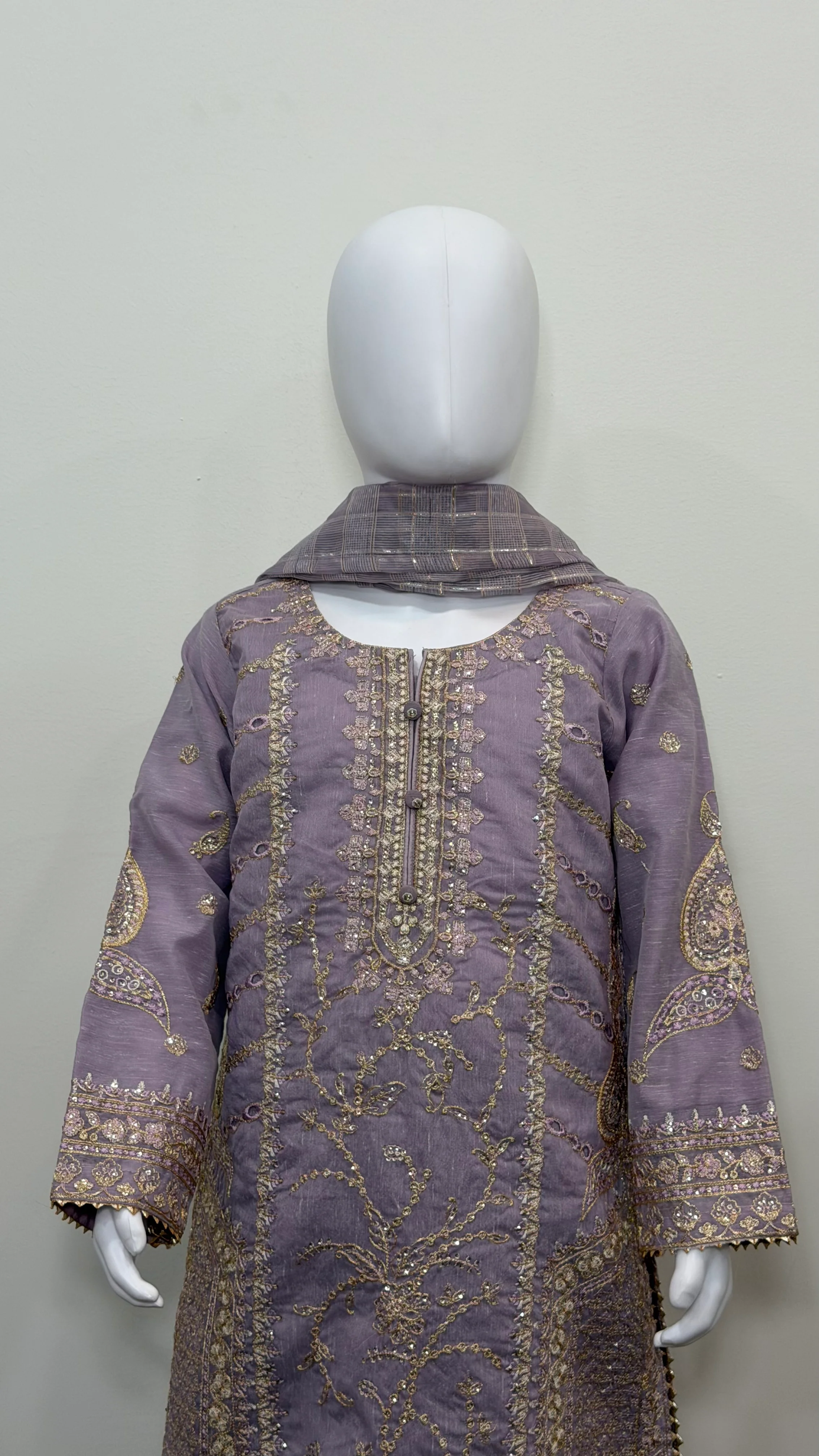 Motif Girls Cotton Embroidered Suit-701 - Image 7