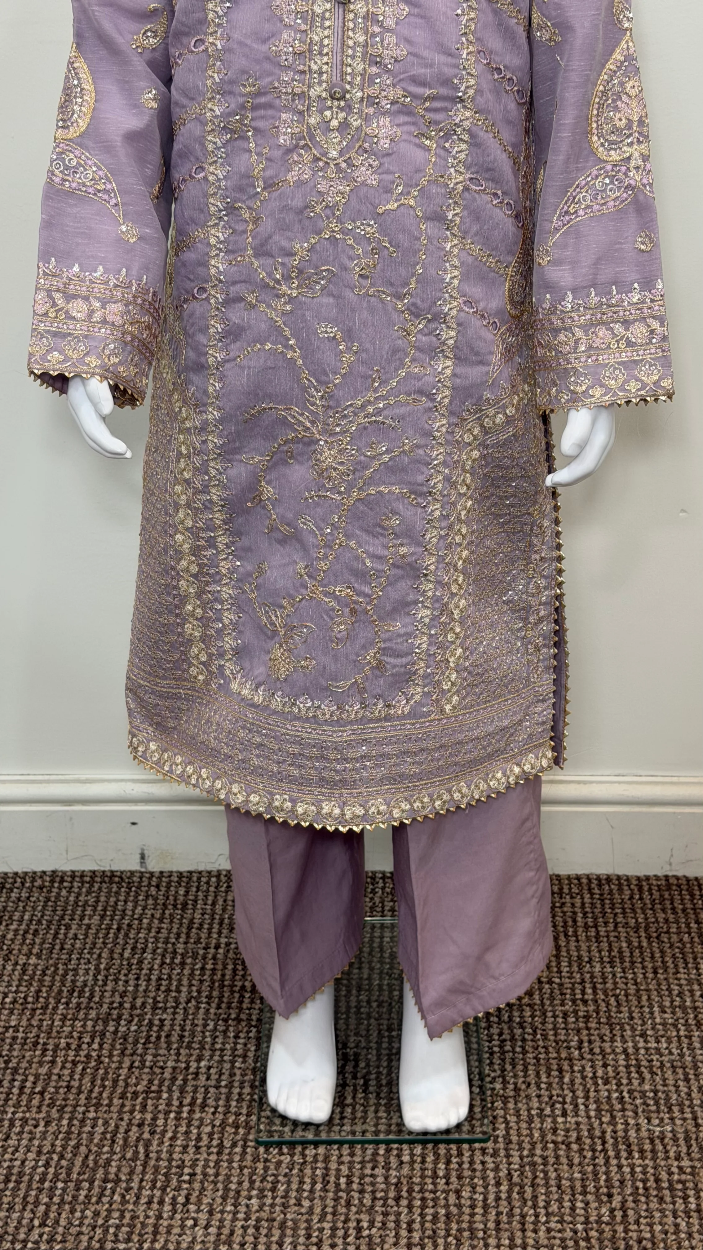 Motif Girls Cotton Embroidered Suit-701 - Image 8