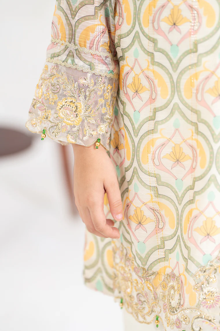Motif Girls Cotton Silk Embroidered Suit-584 - Image 3