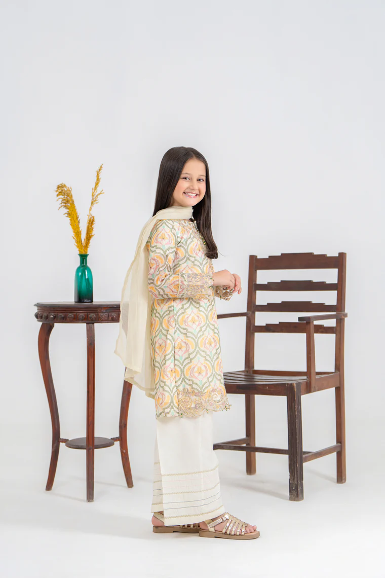 Motif Girls Cotton Silk Embroidered Suit-584 - Image 7