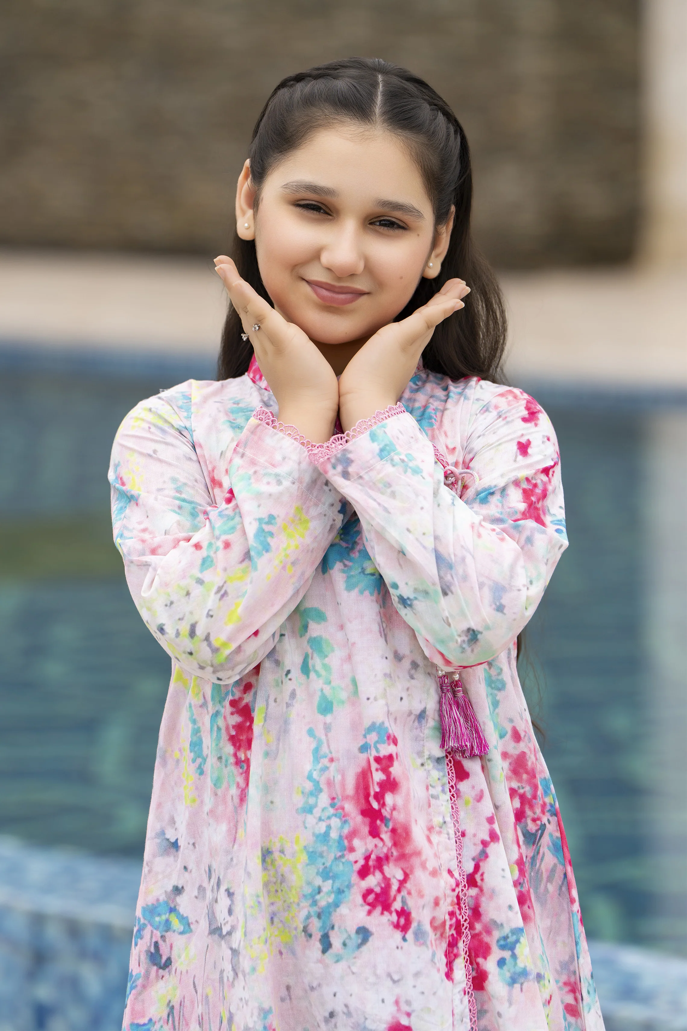 Motif Girls Lawn Printed Co-ord Set-004 - Image 4