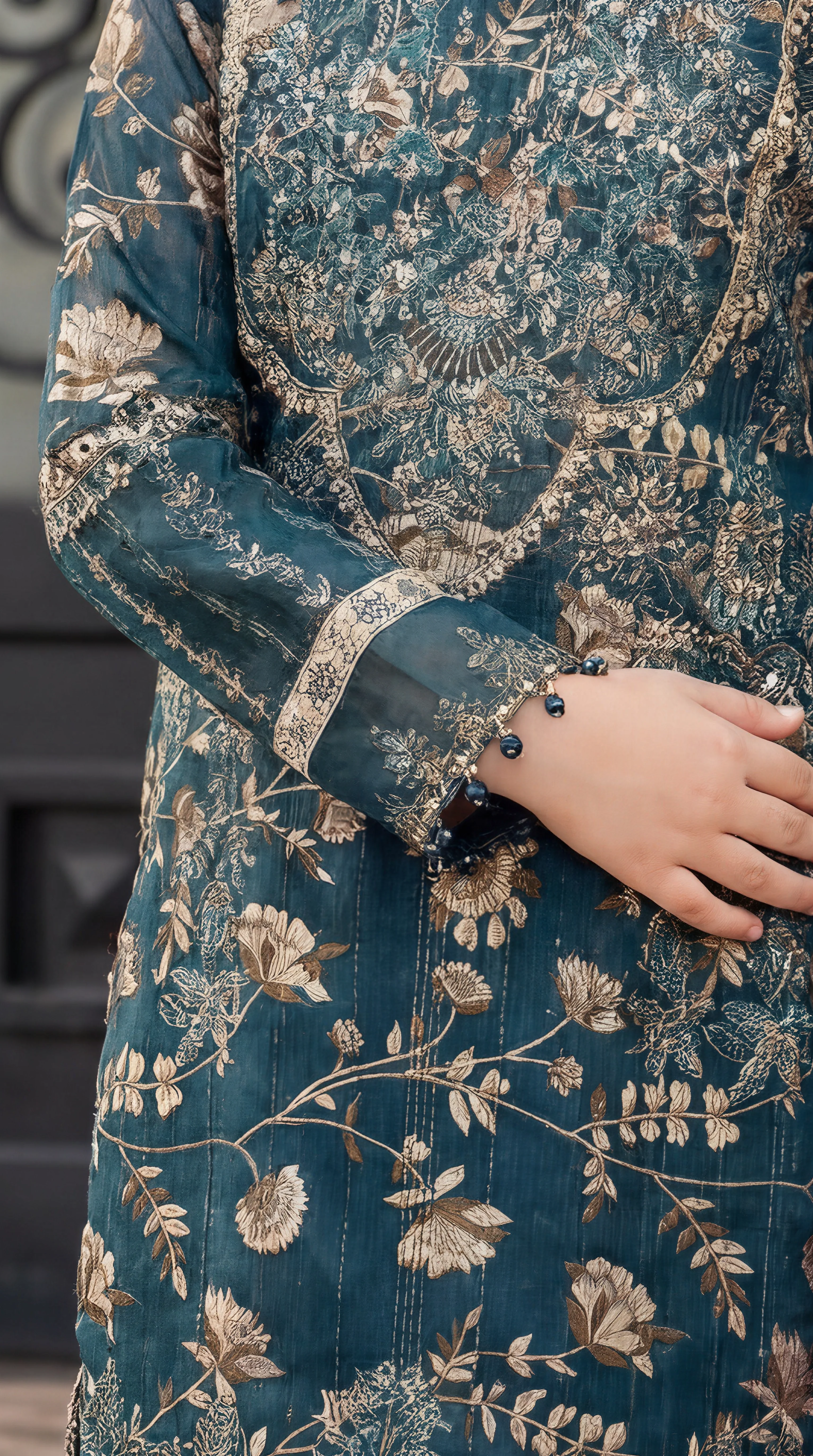 Motif Girls Munar Embroidered suit-685 - Image 3