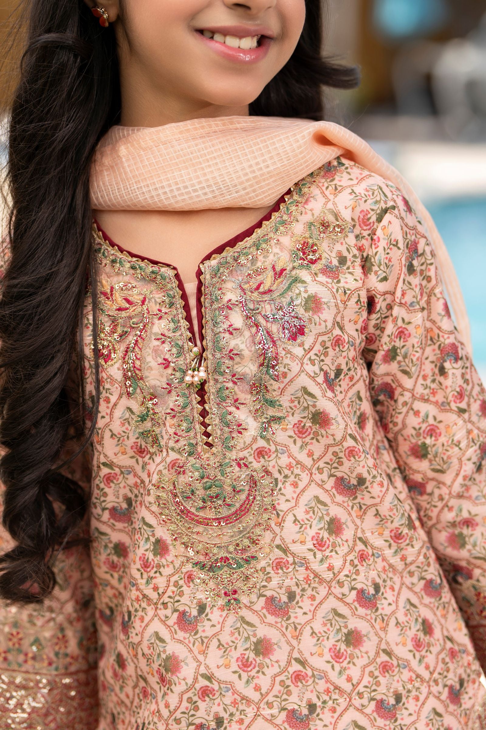 Motif Girls Munar Embroidered suit-689 - Image 2