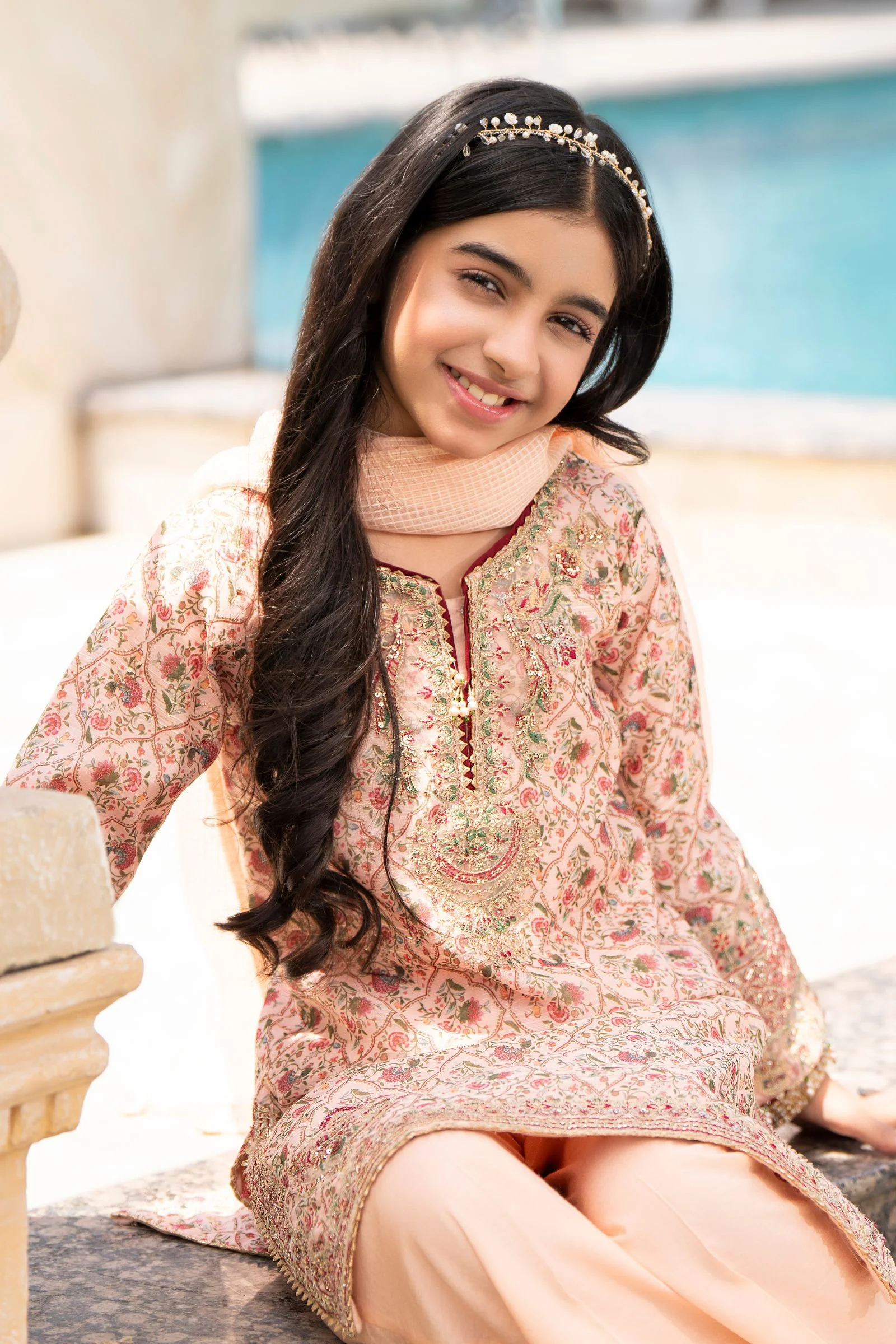 Motif Girls Munar Embroidered suit-689 - Image 5