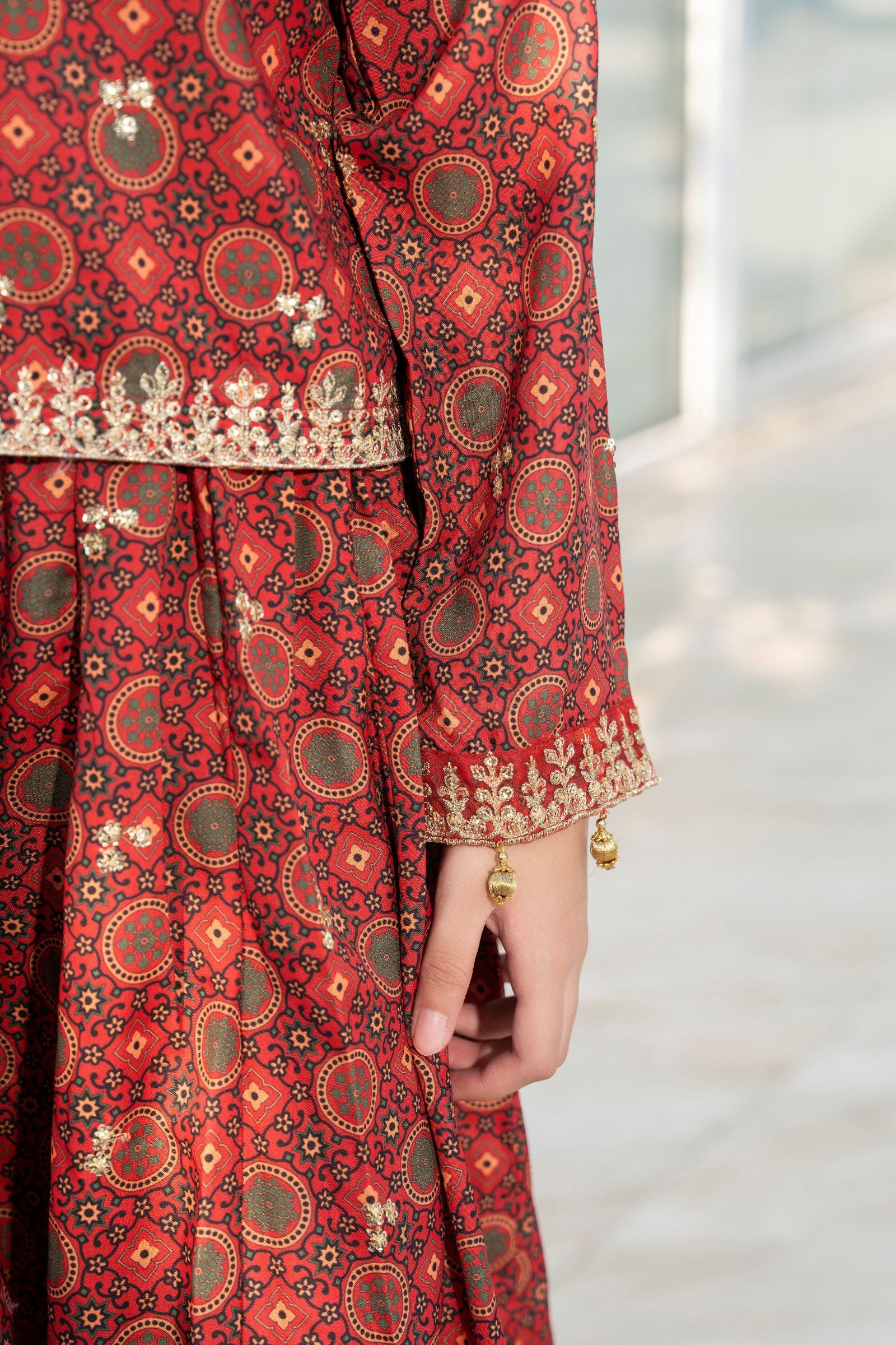 Motif Girls Poly Lawn Embroidered Suit-705 - Image 3