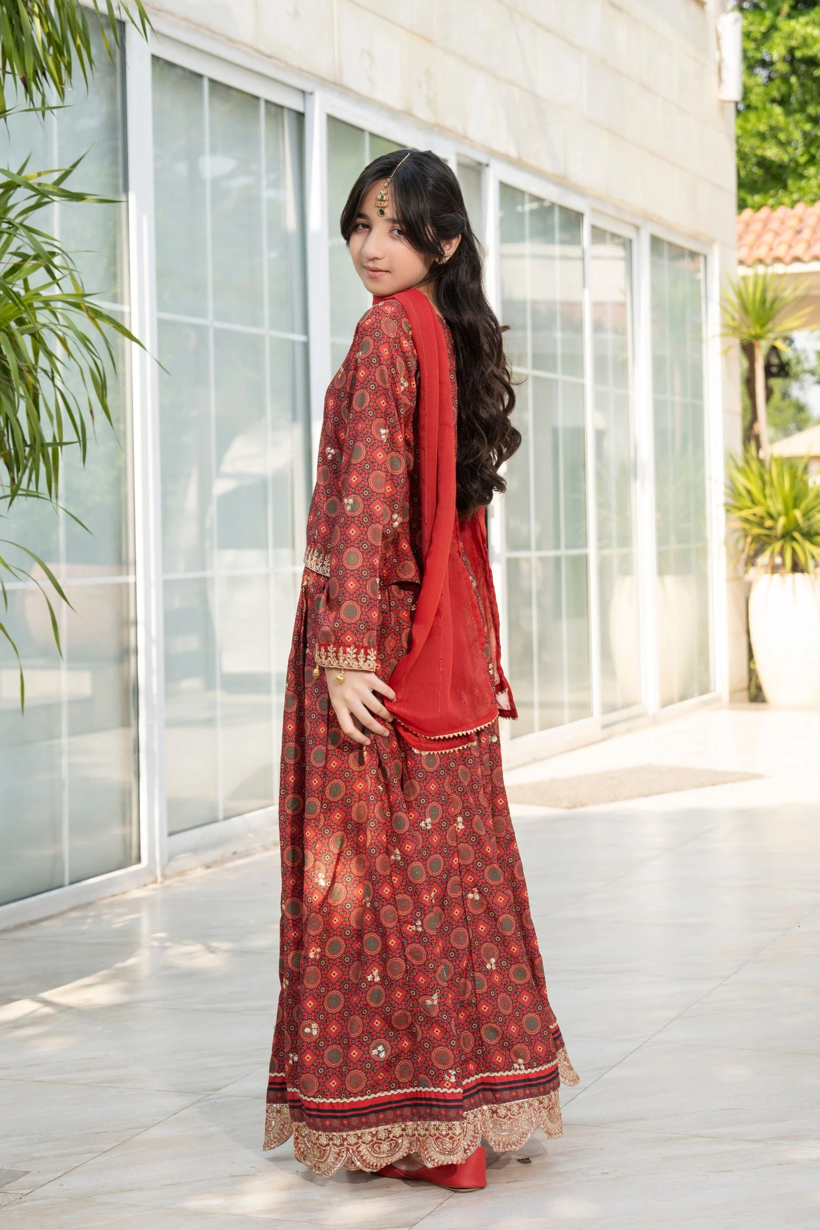 Motif Girls Poly Lawn Embroidered Suit-705 - Image 5