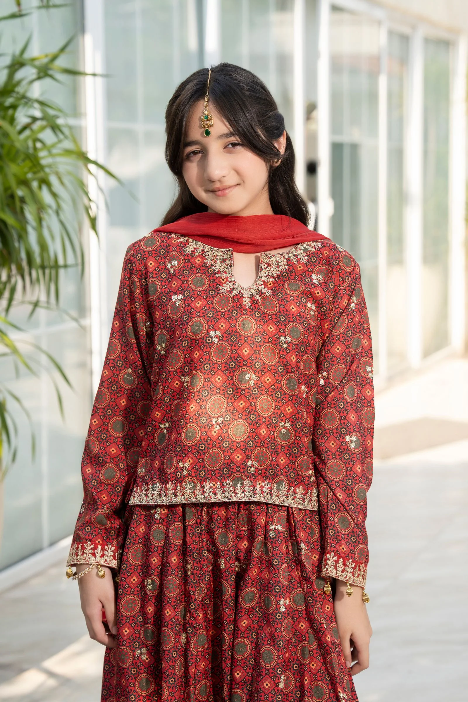 Motif Girls Poly Lawn Embroidered Suit-705 - Image 6