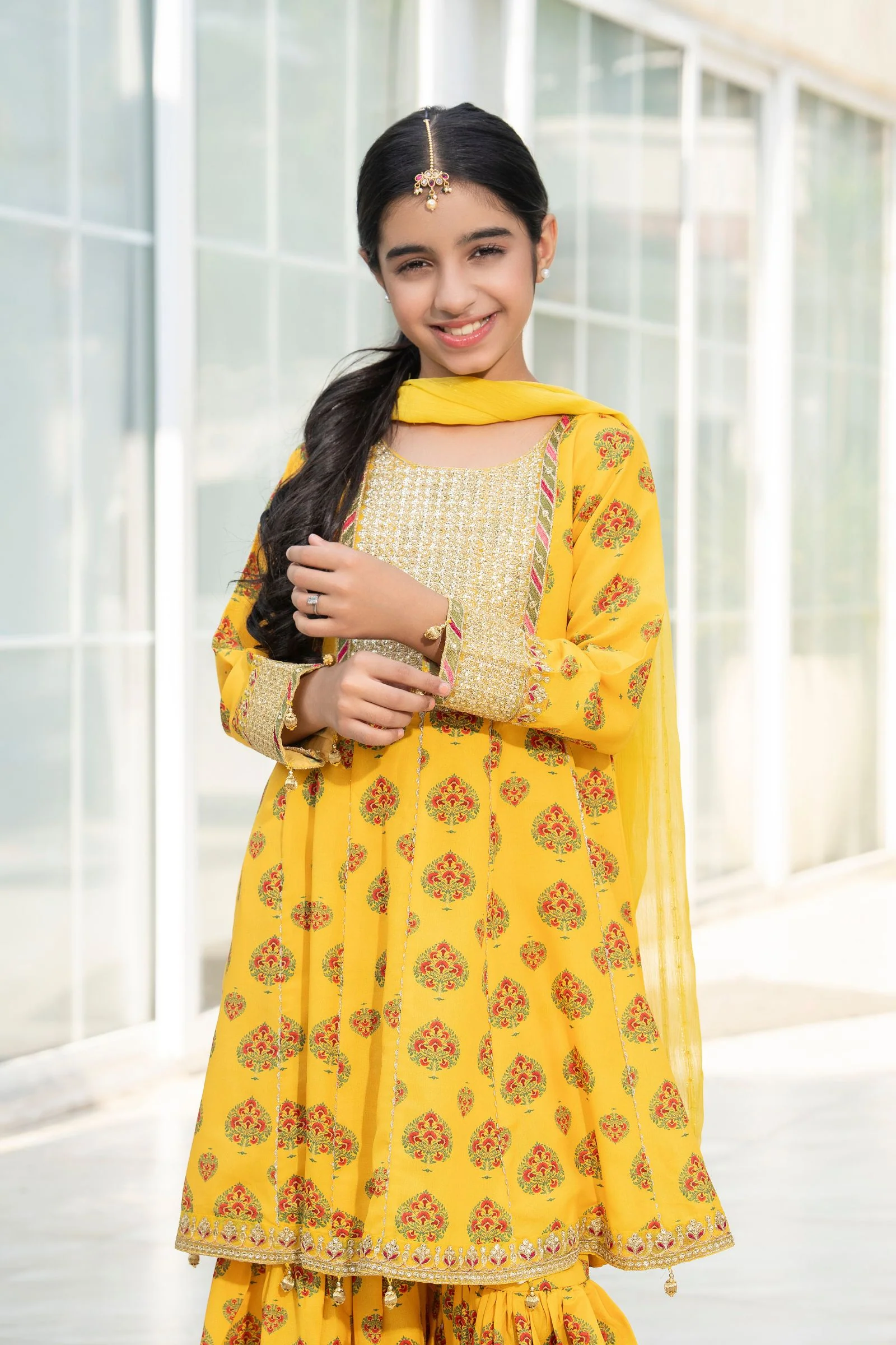 Motif Girls Poly Lawn Embroidered Suit-706 - Image 6