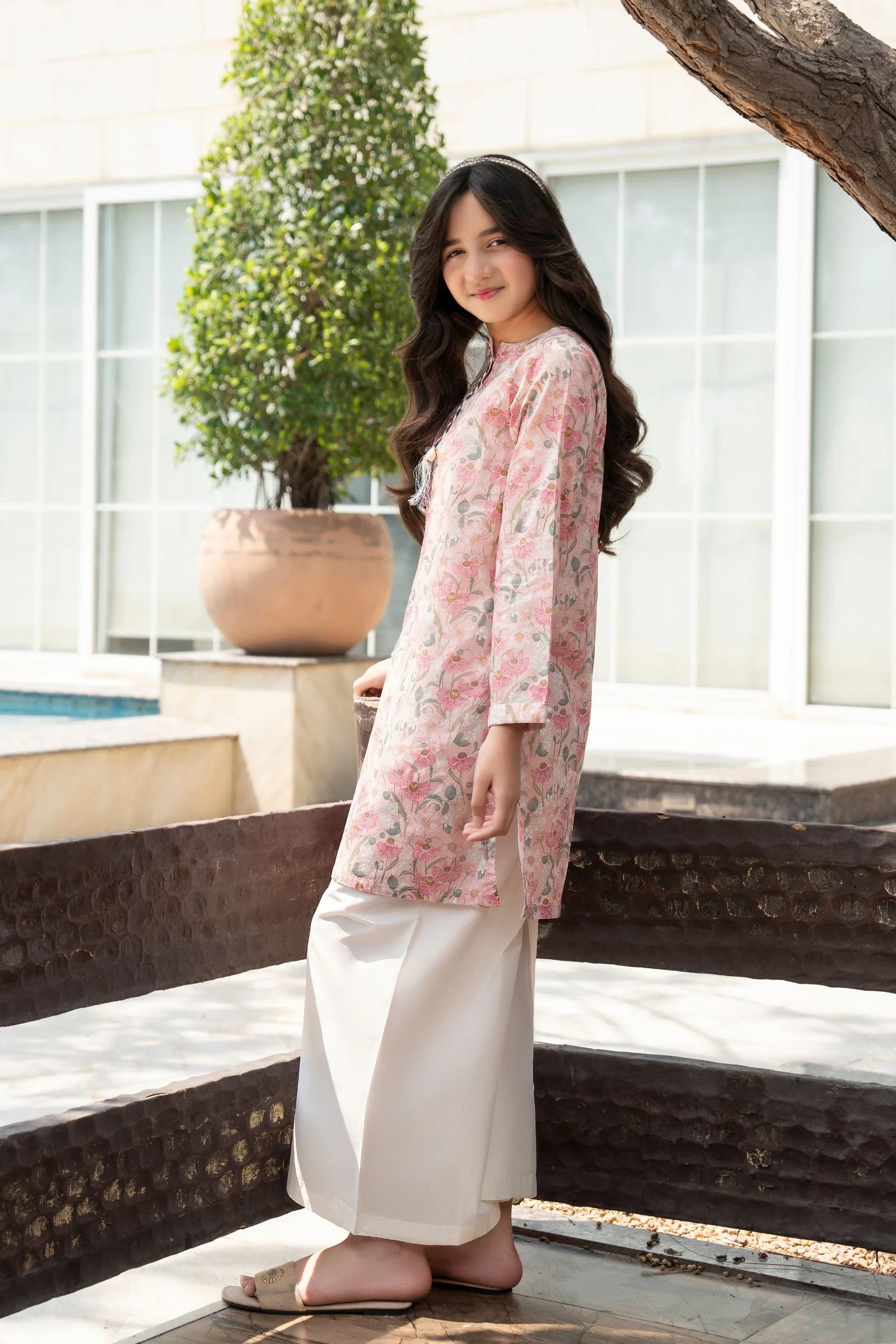 Motif Girls Printed Cambric Suit-011 - Image 3