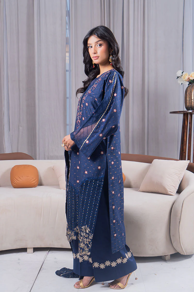 Motif Golden Brosha Embroidered Suit-018 - Image 2