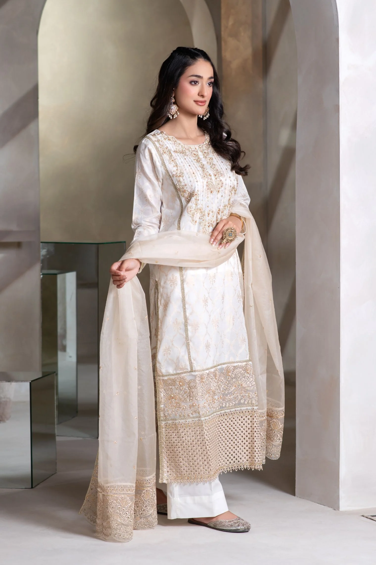 Motif Jacquard Embroidered Suit-226 - Image 2