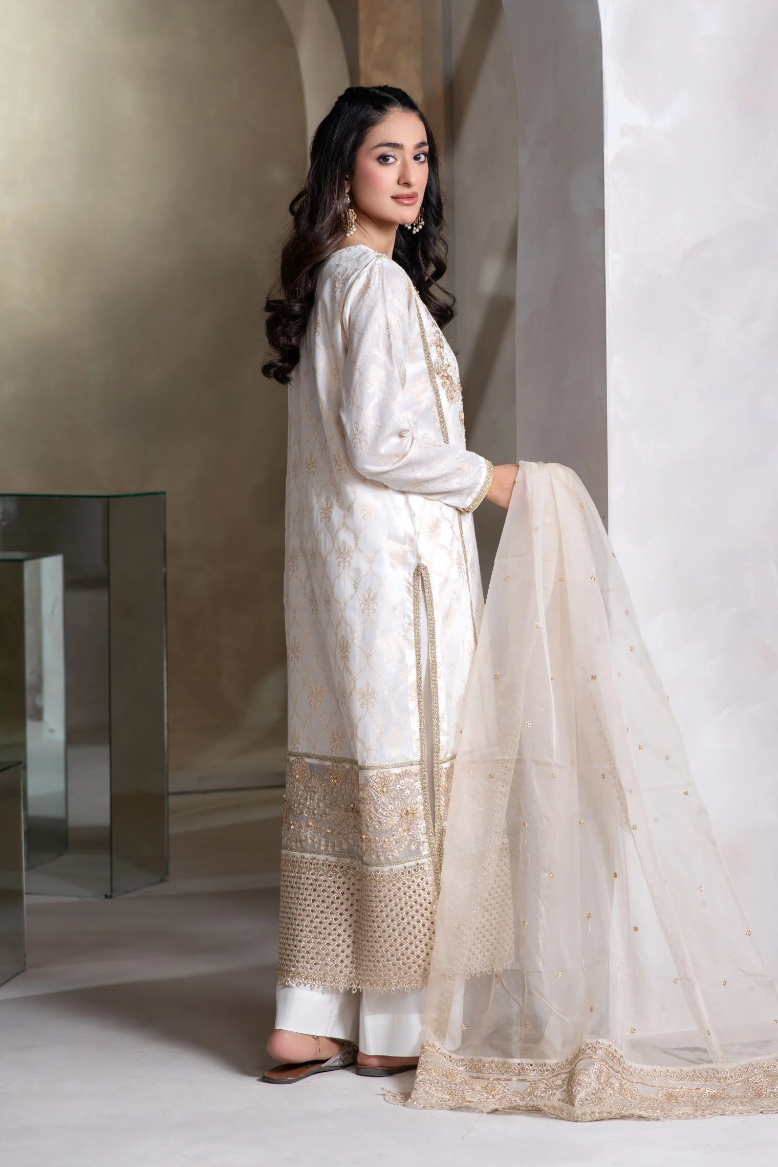 Motif Jacquard Embroidered Suit-226 - Image 4