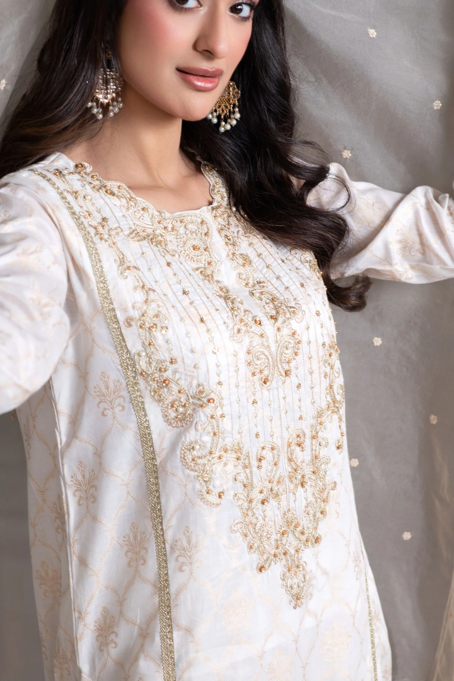 Motif Jacquard Embroidered Suit-226 - Image 5