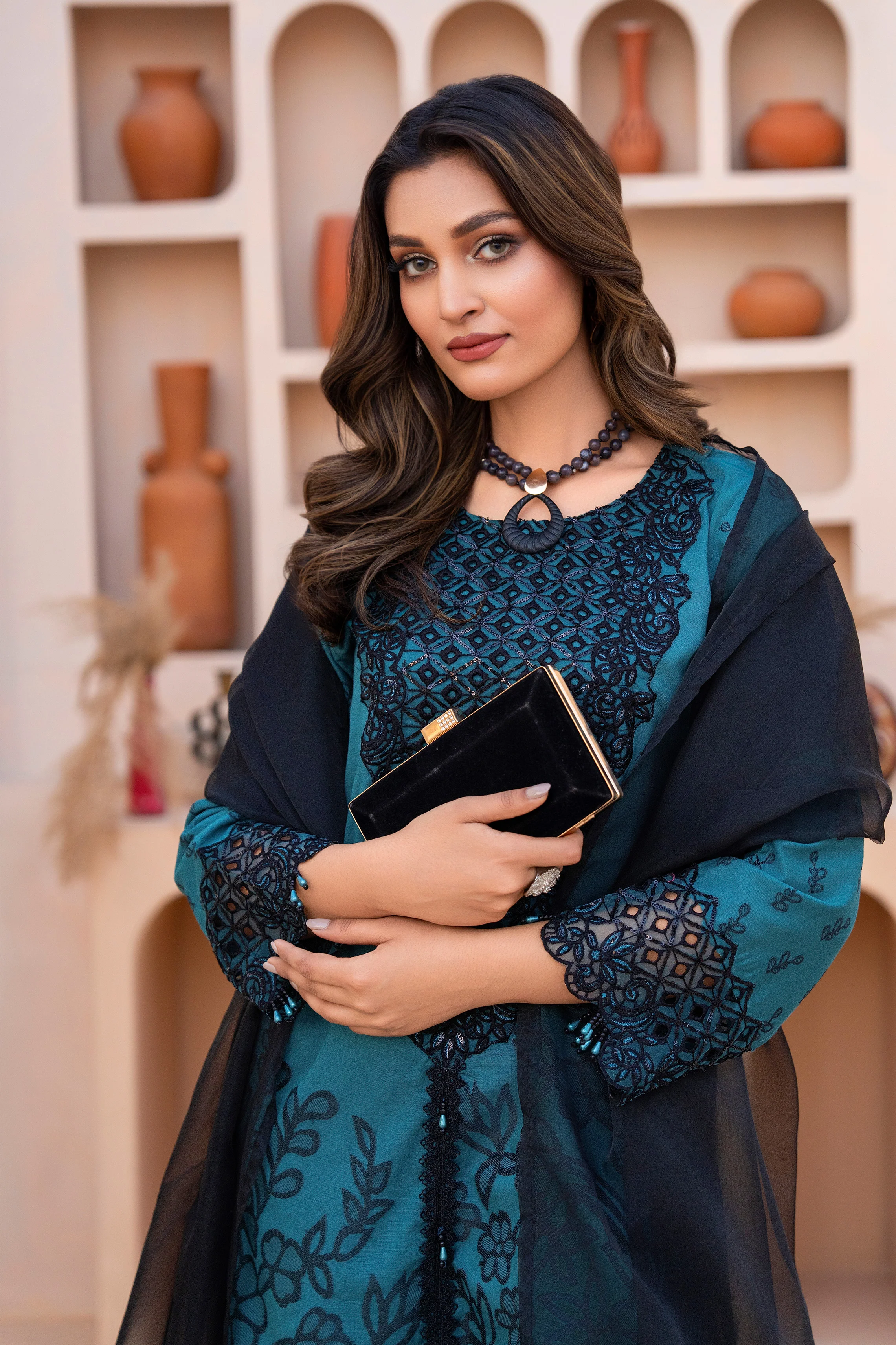 Motif Jacquard Embroidered Suit-3538 - Image 5