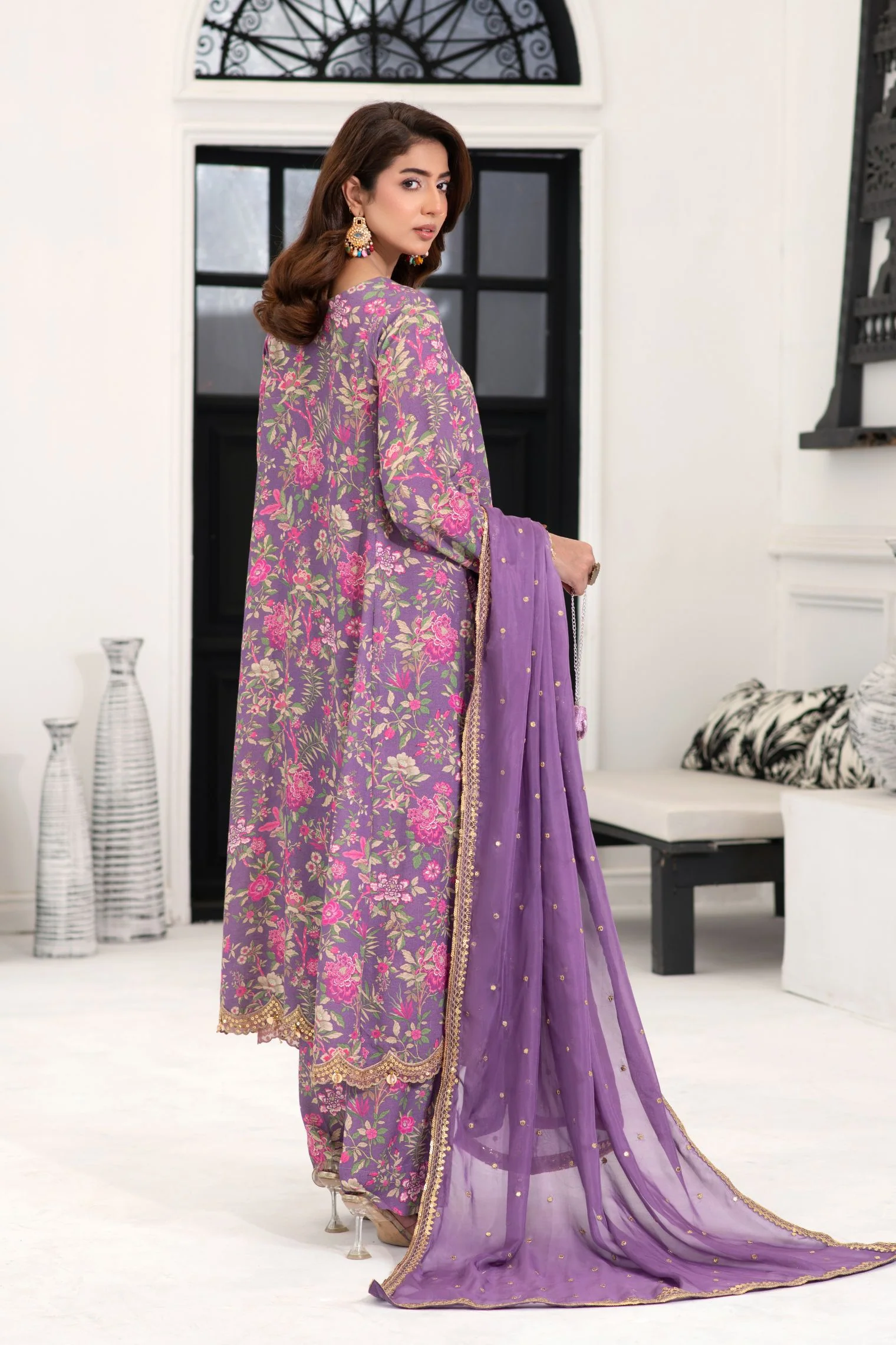 Motif Karandi Printed Embroidered Suit-058 - Image 5