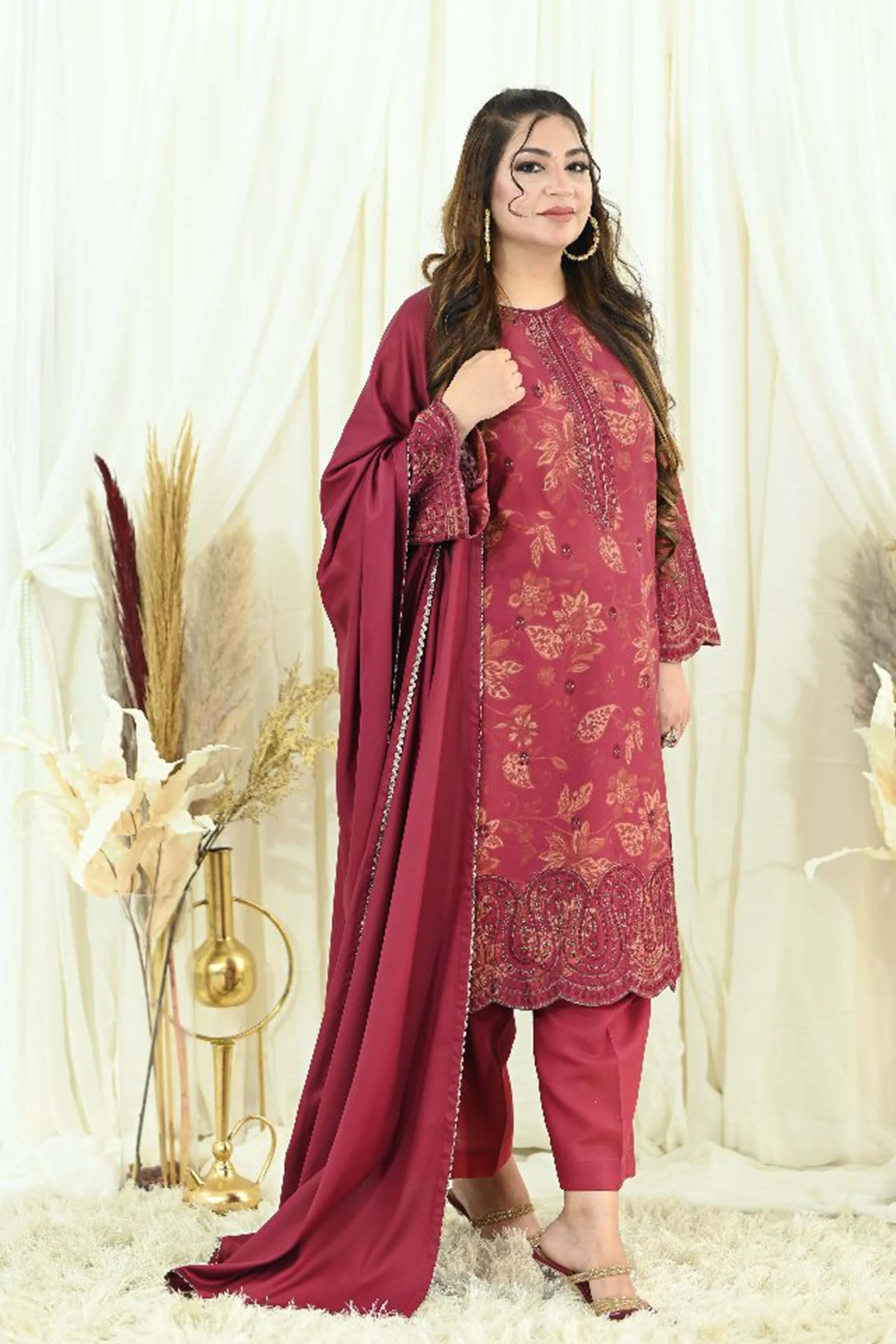 Motif Khaddar Embroidered-Suit-036 - Image 6